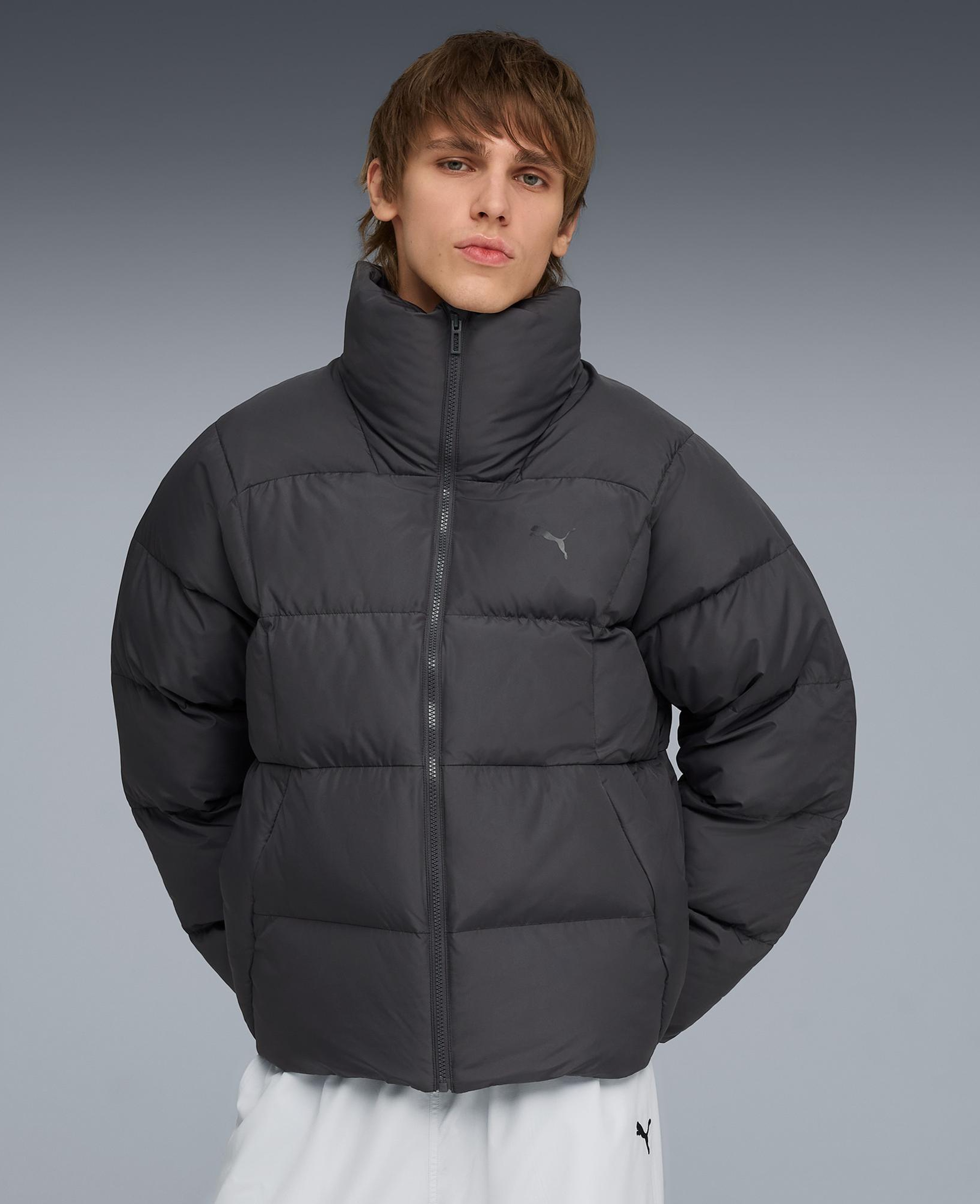 Puma Synthetic Puffer Erkek Gri Ceket