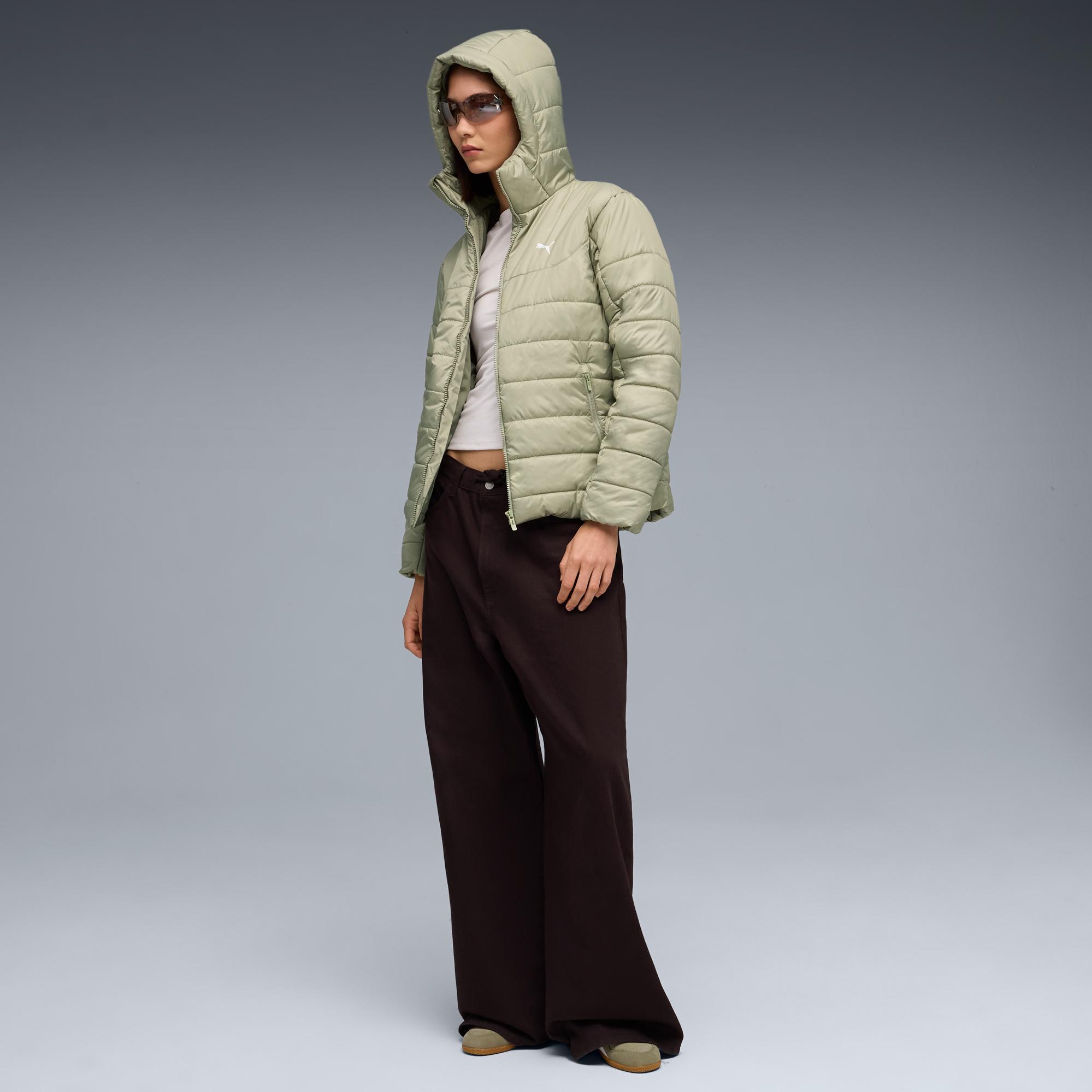 Puma Ess Hooded Padded Kadın Yeşil Mont