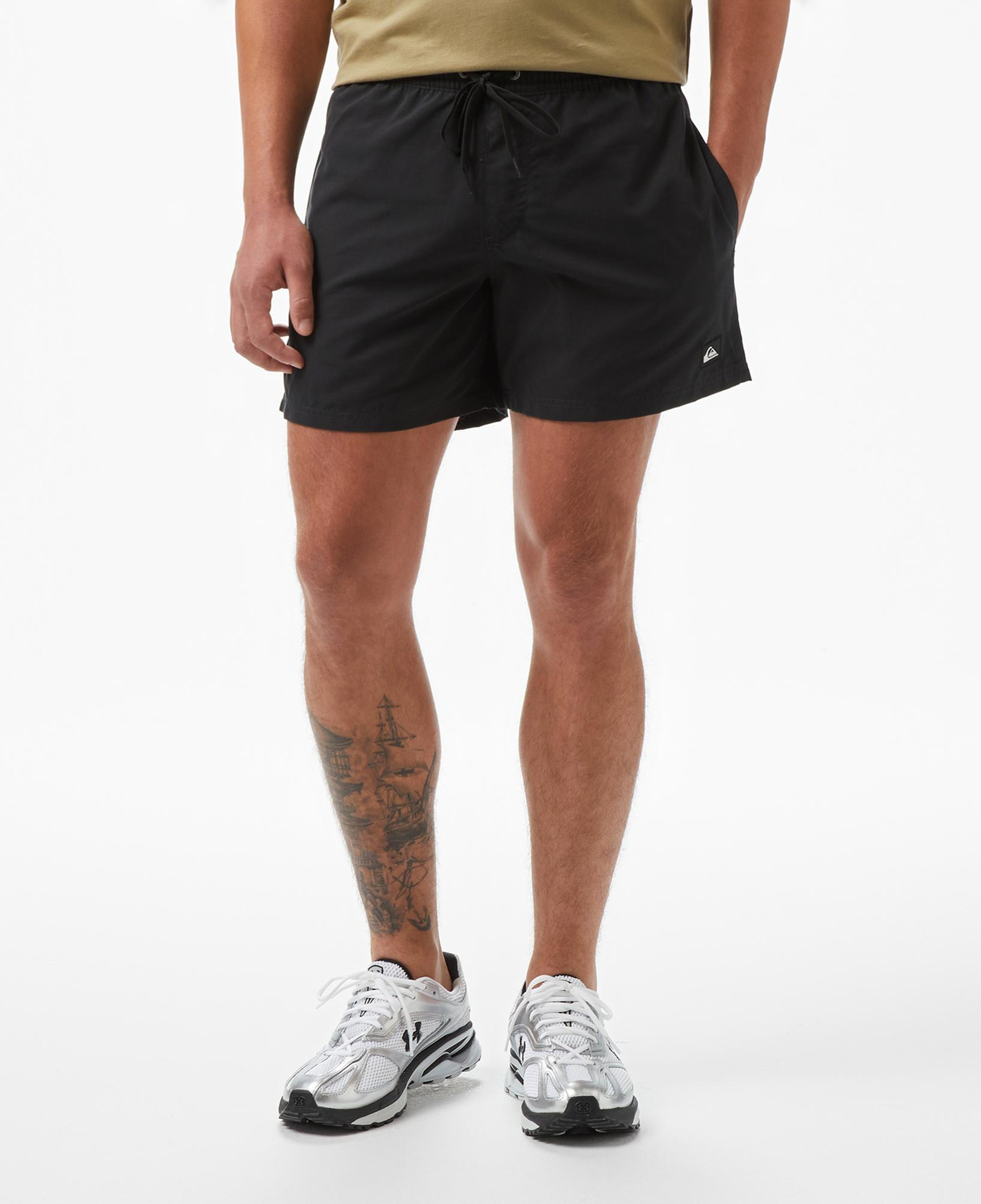 Quiksilver Everyday Solid Volley 15 Erkek Siyah Deniz Şortu