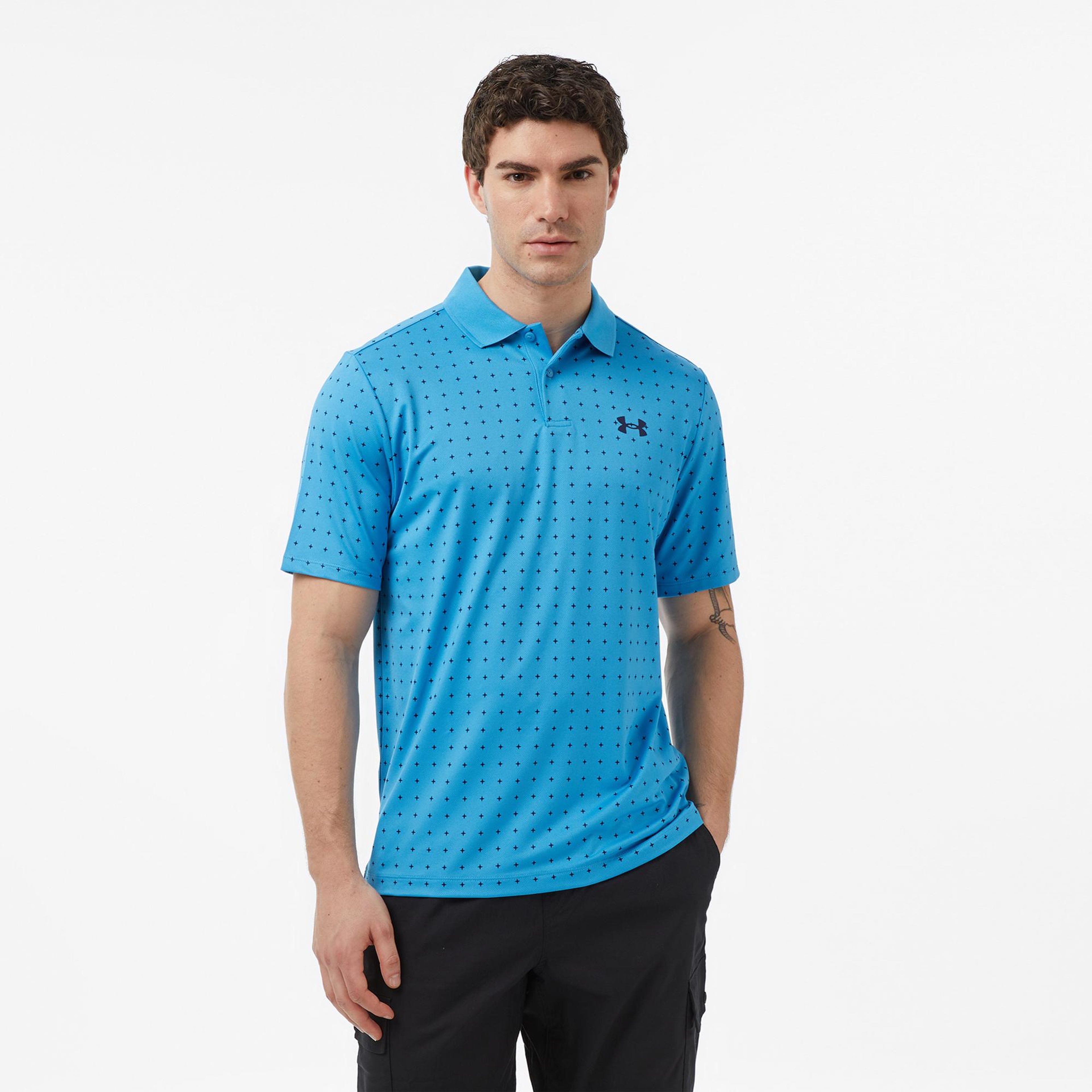 Under Armour Matchplay Printed Erkek Mavi Polo