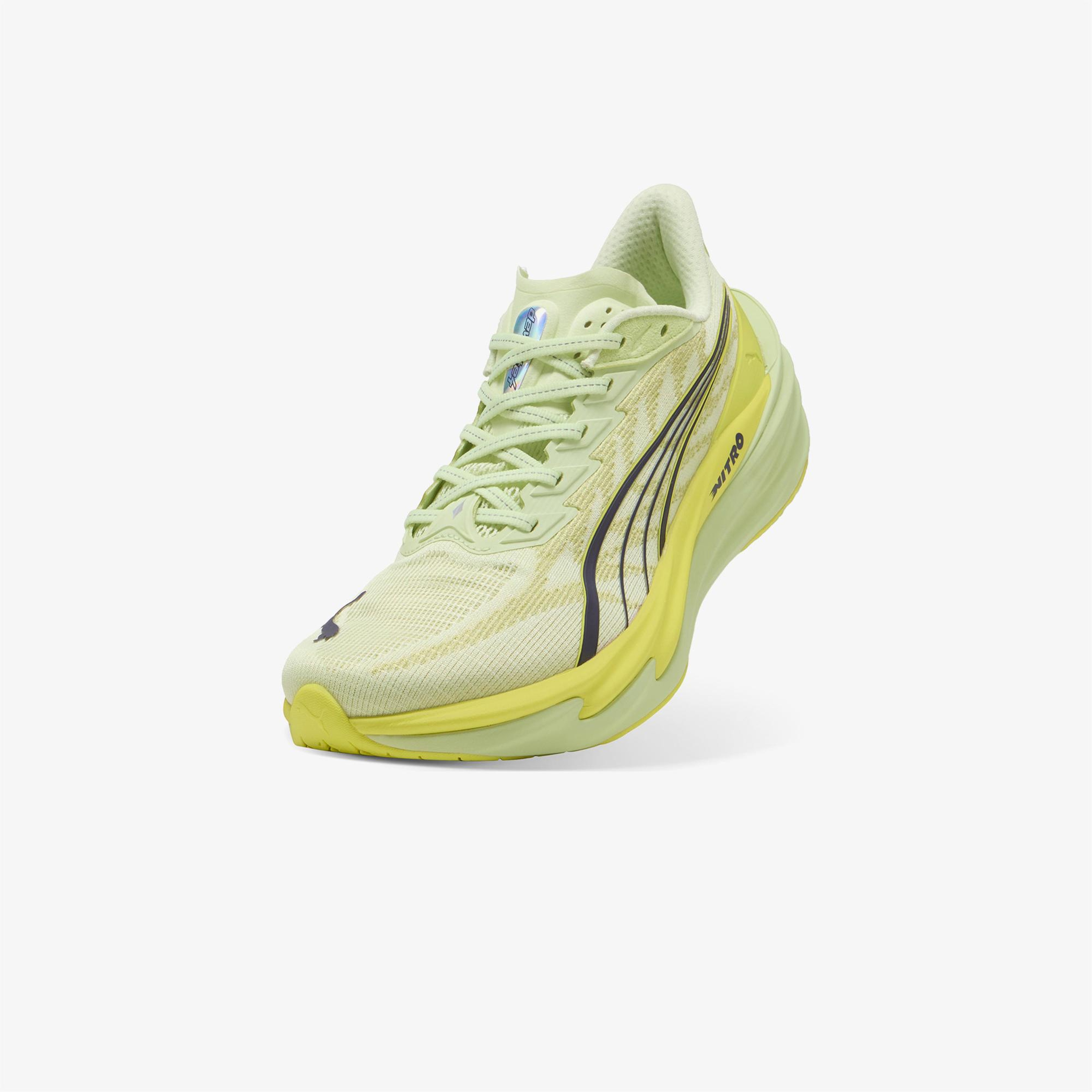 Puma Deviate Nitro 4 Erkek Gri Koşu Ayakkabısı