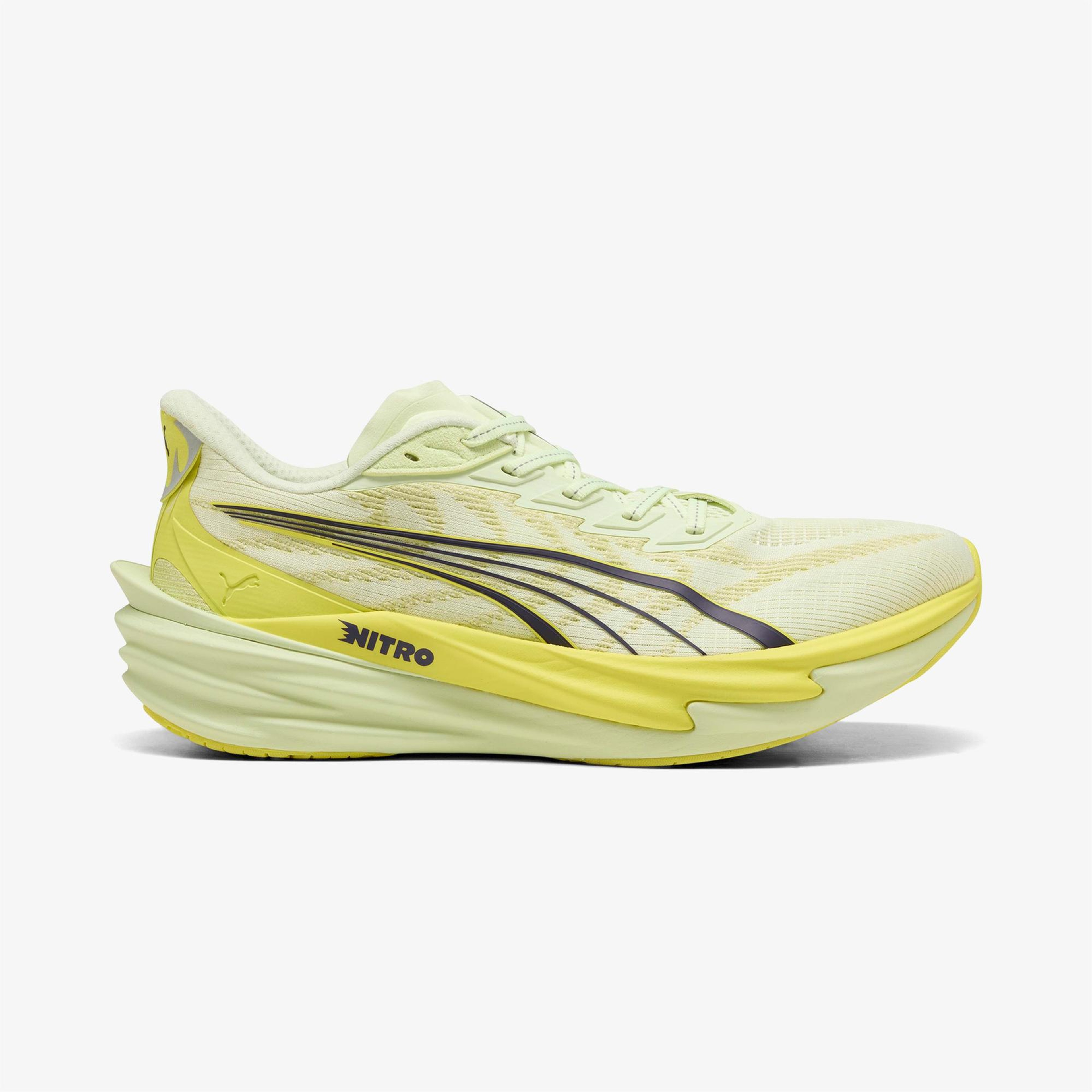 Puma Deviate Nitro 4 Erkek Gri Koşu Ayakkabısı