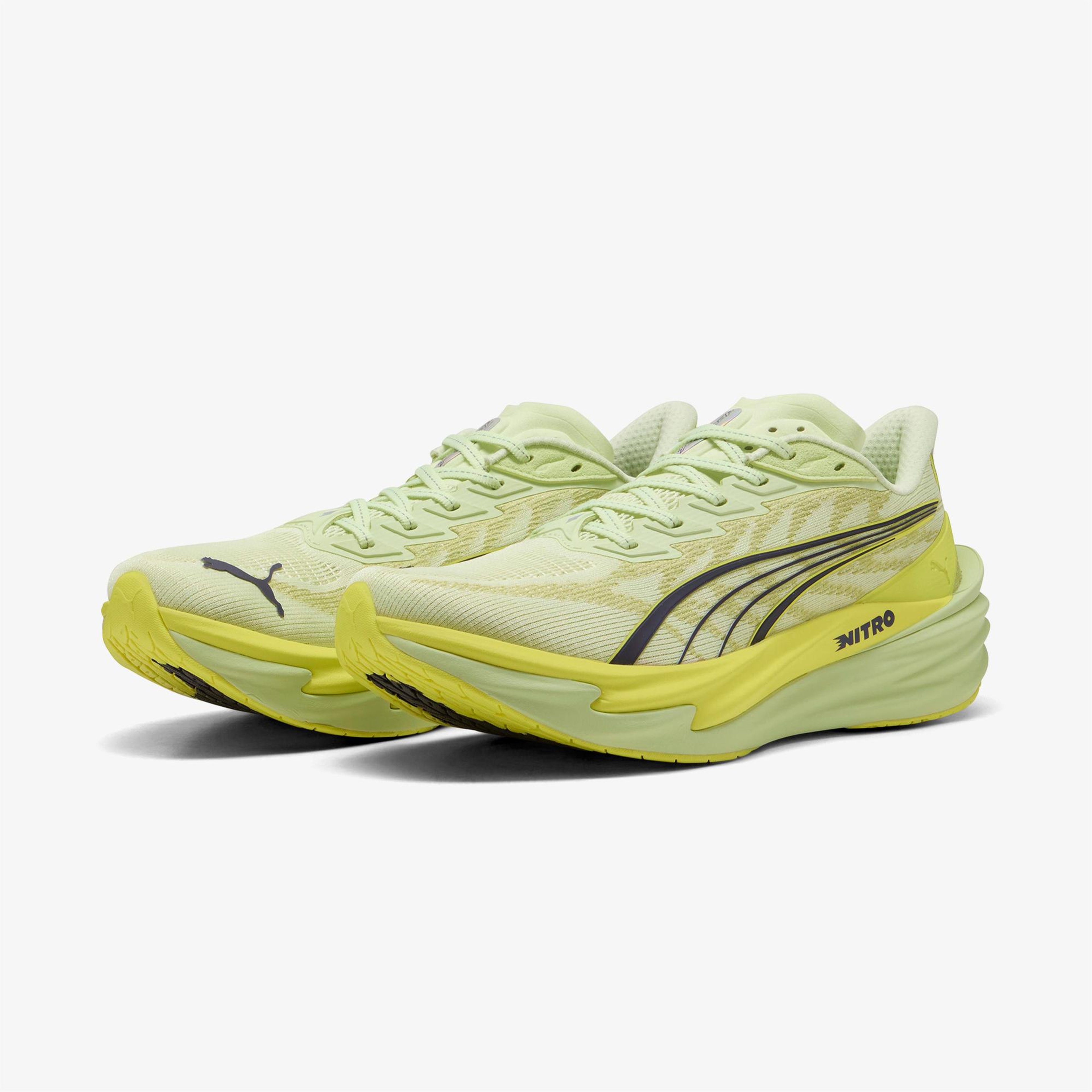 Puma Deviate Nitro 4 Erkek Gri Koşu Ayakkabısı