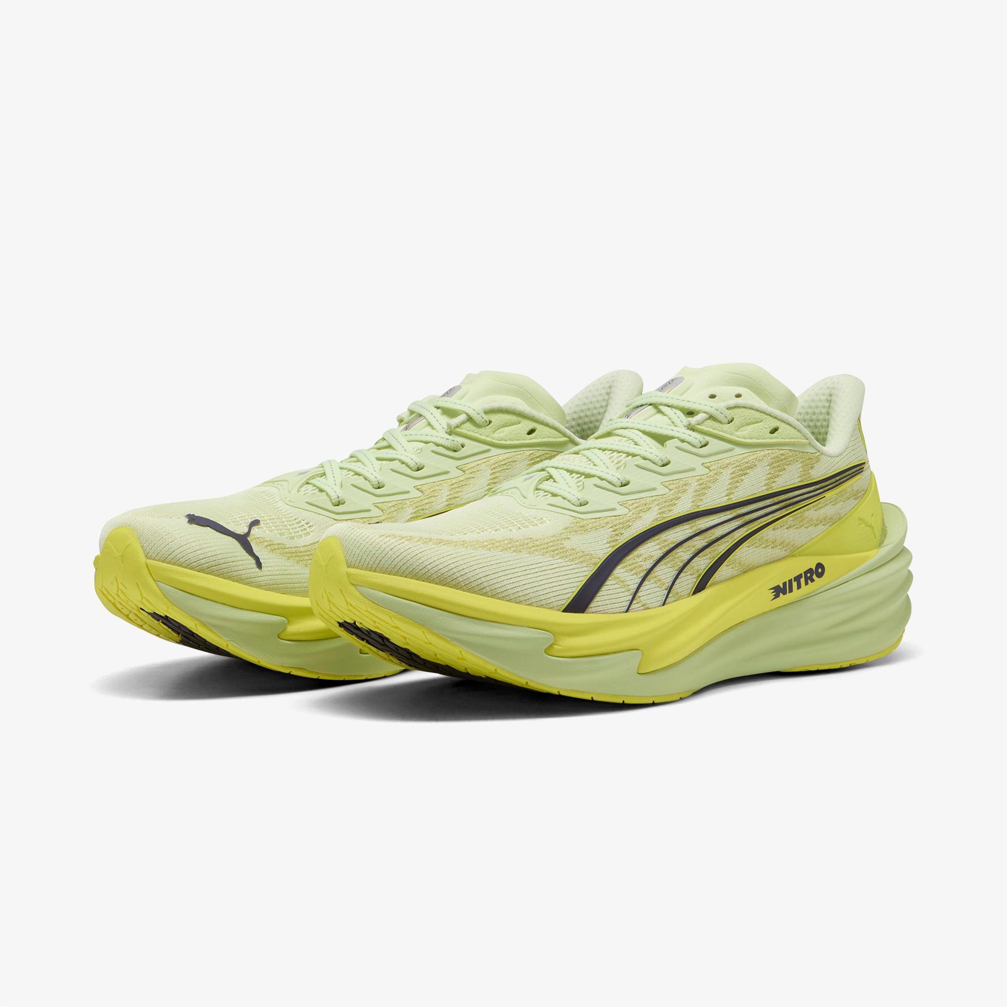 Puma Deviate Nitro 4 Erkek Gri Koşu Ayakkabısı