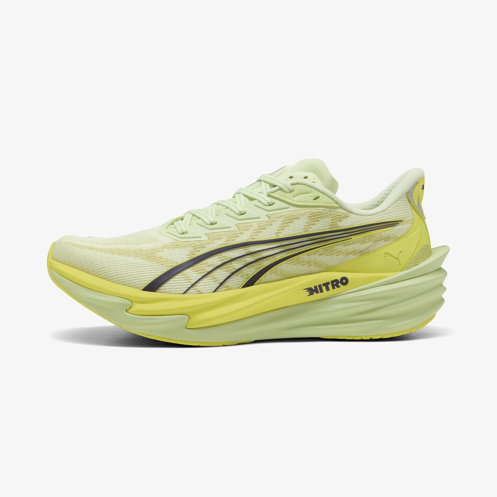 Puma Deviate Nitro 4 Erkek Gri Koşu Ayakkabısı