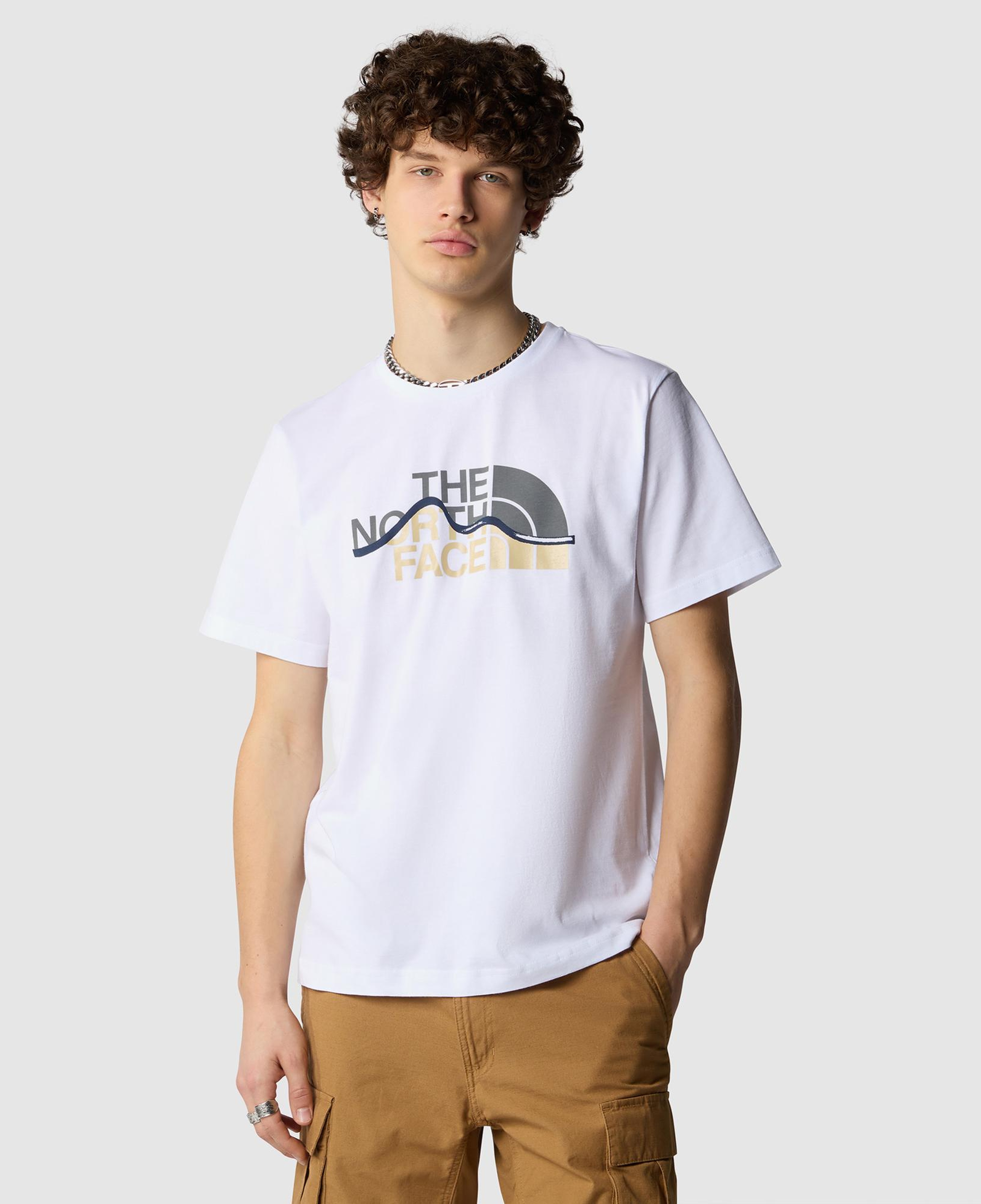 The North Face Mountain Line Erkek Beyaz T-Shirt