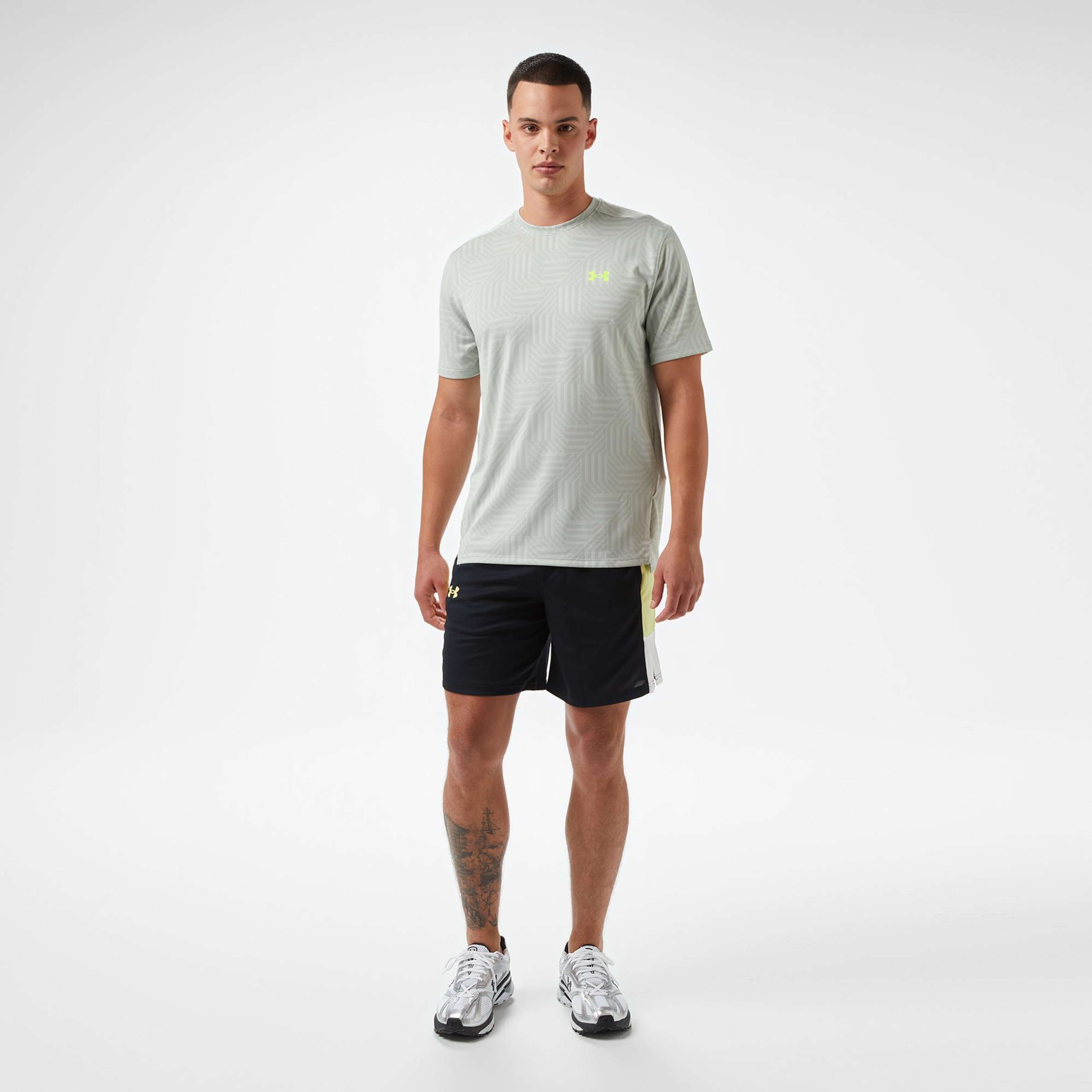 Under Armour Tech Vent Geotessa Ss Erkek Yeşil Antrenman T-Shirt