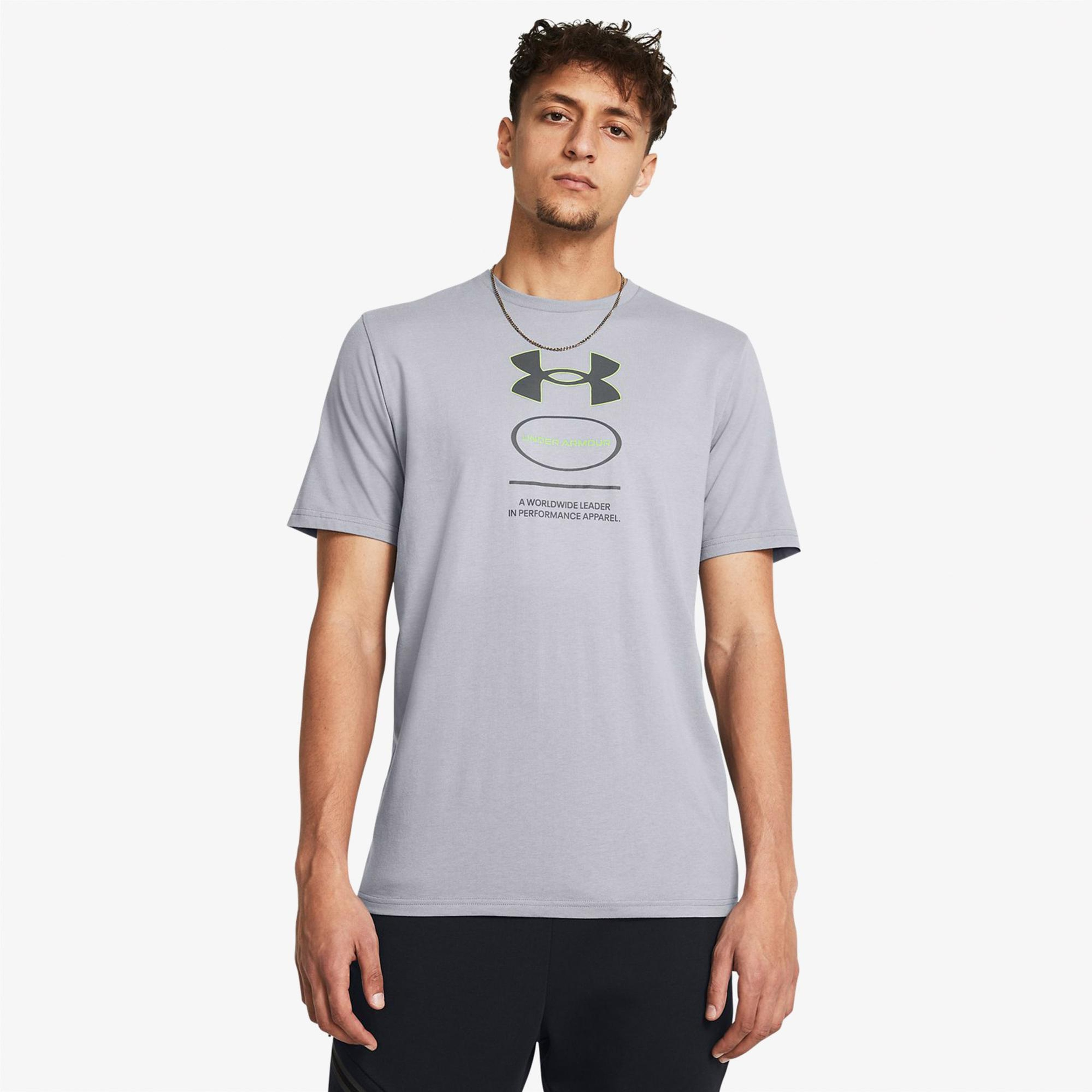 Under Armour Branded Gel-Stack Erkek Gri Günlük T-Shirt