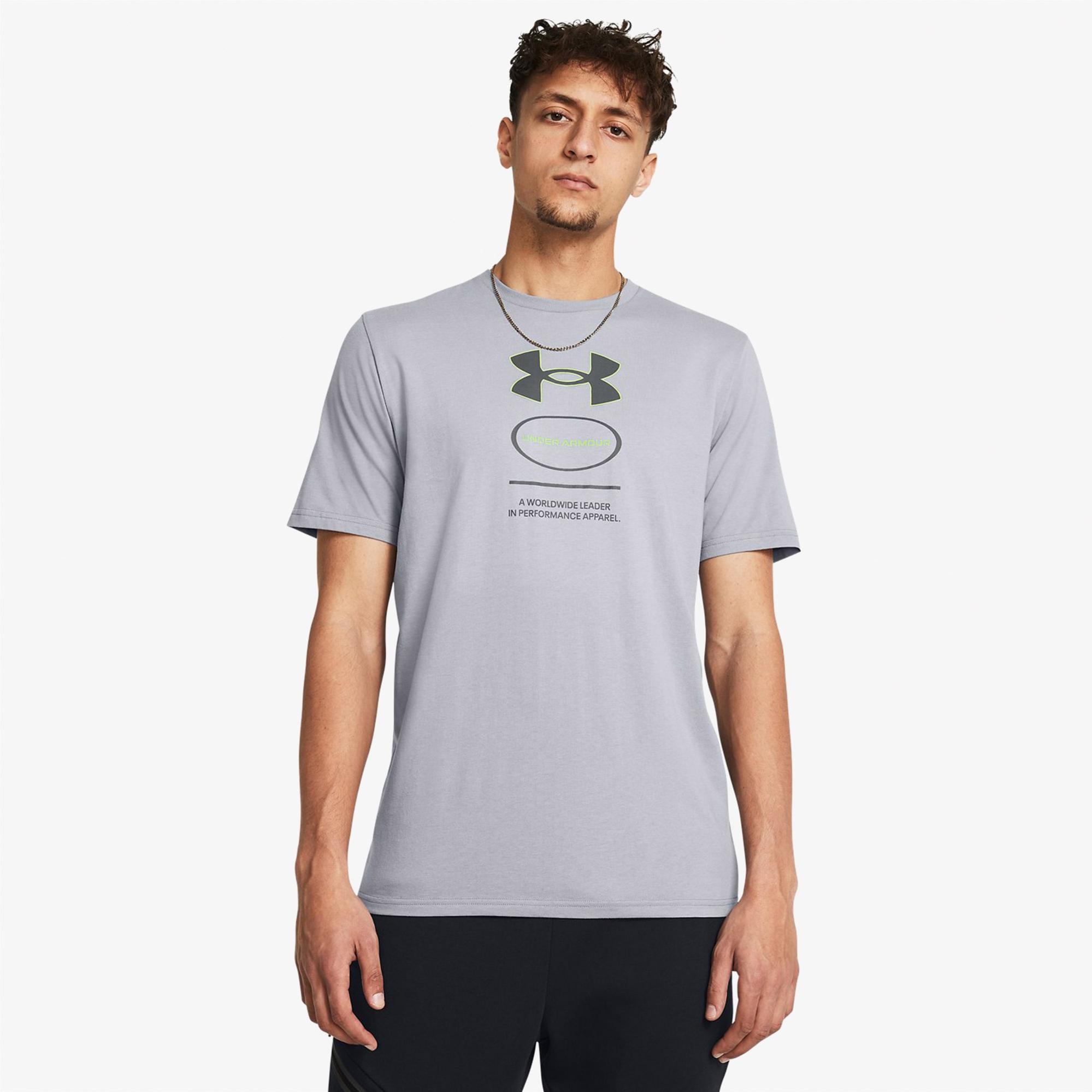 Under Armour Branded Gel-Stack Erkek Gri Günlük T-Shirt