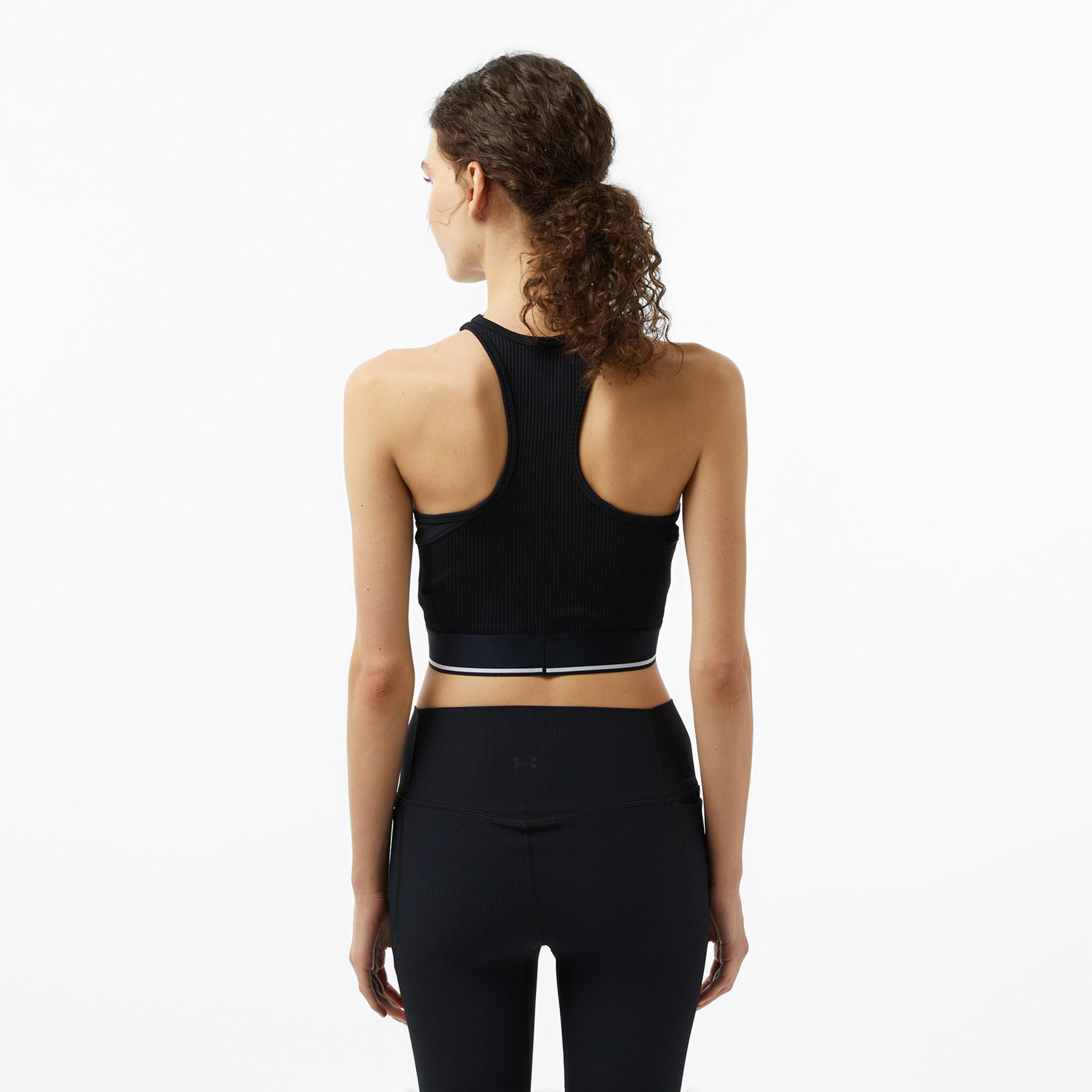 Under Armour Meridian Rib Antrenman Branded Kadın Siyah Koşu Atlet