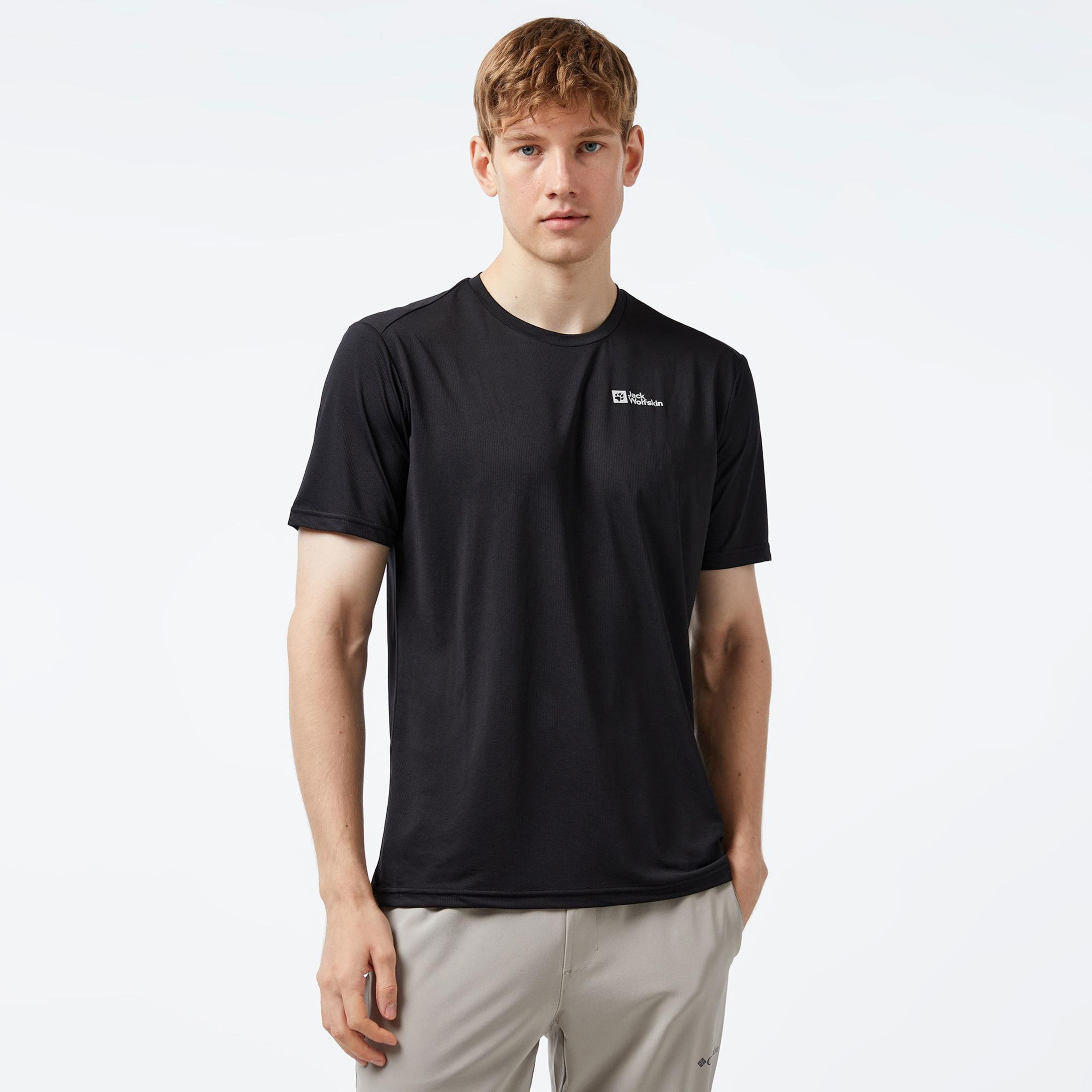 Jack Wolfskin Delgami Erkek Siyah T-Shirt