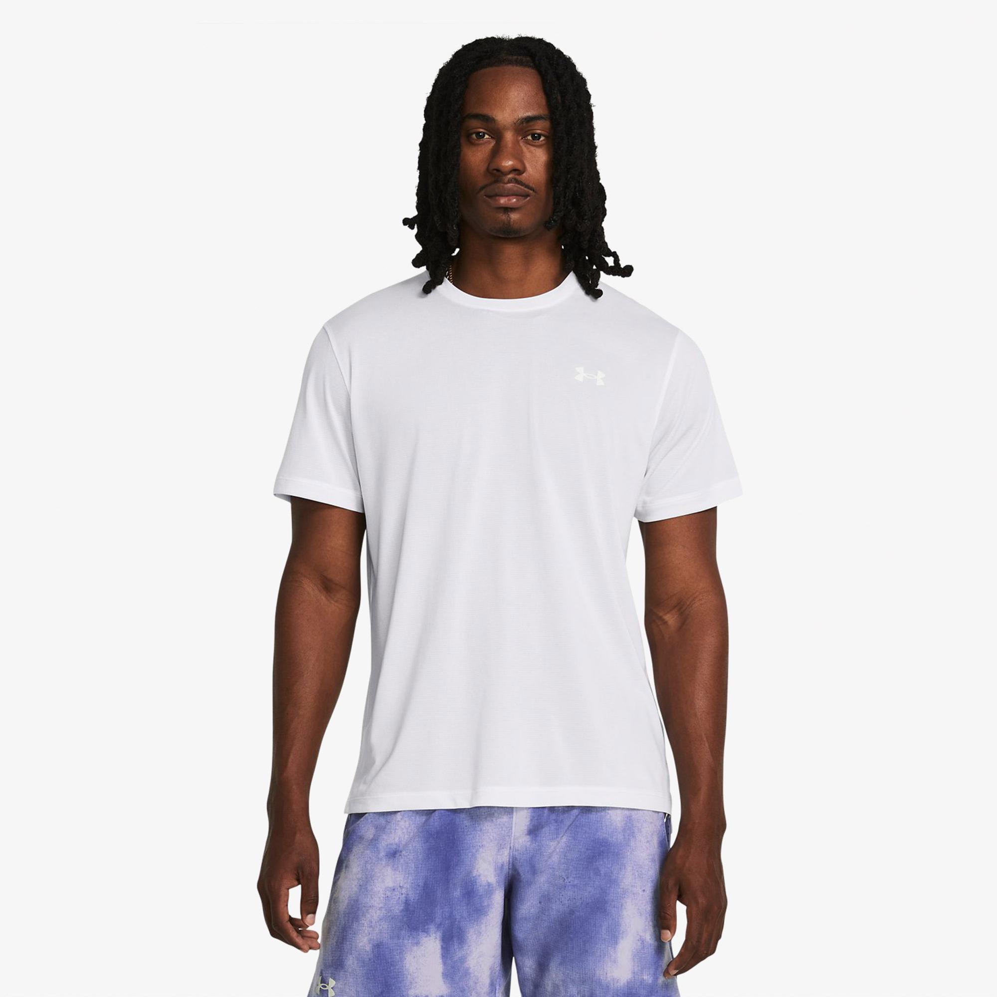 Under Armour Launch Erkek Beyaz Antrenman T-Shirt