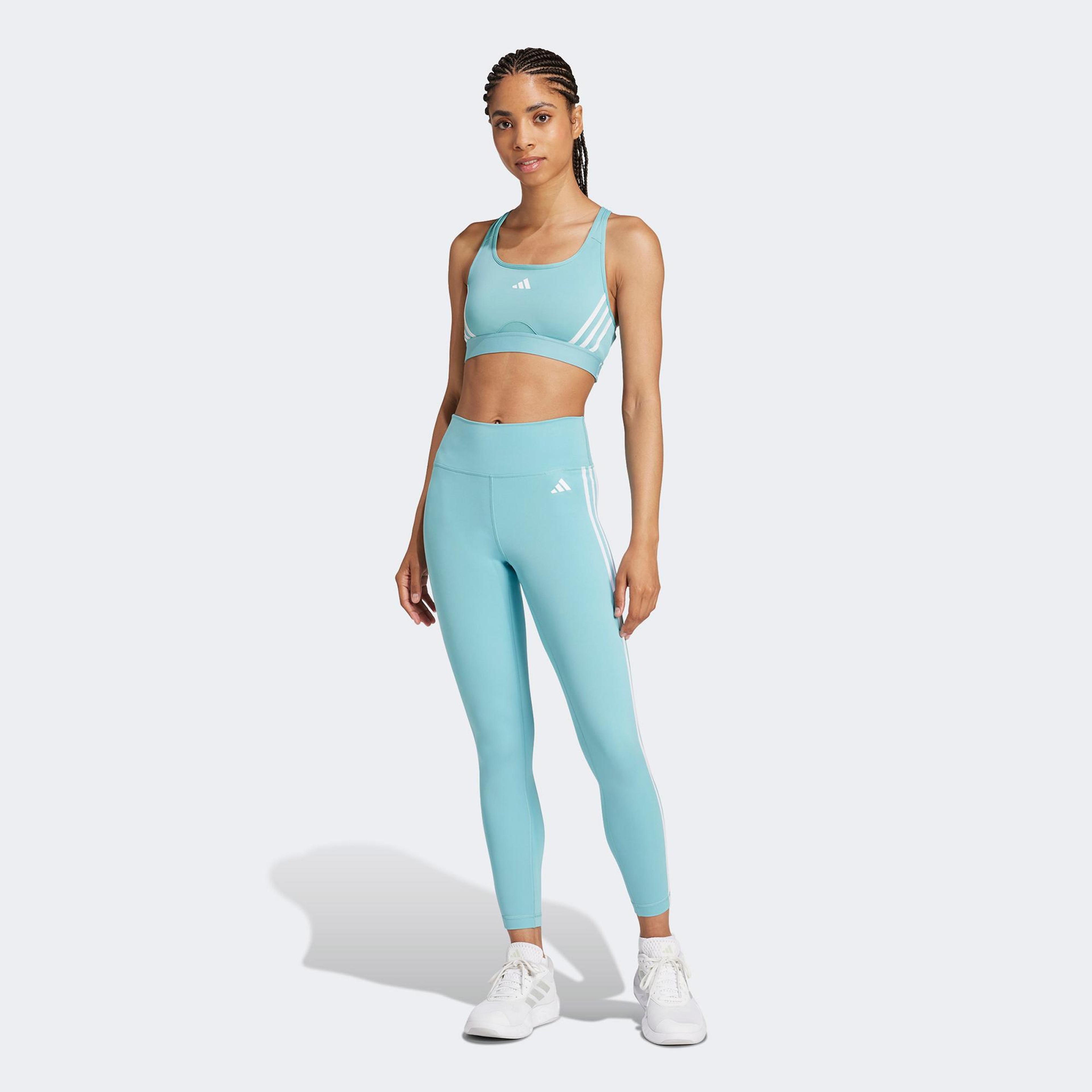 adidas Powerimpact Medium Support Kadın Mavi Antrenman Bra