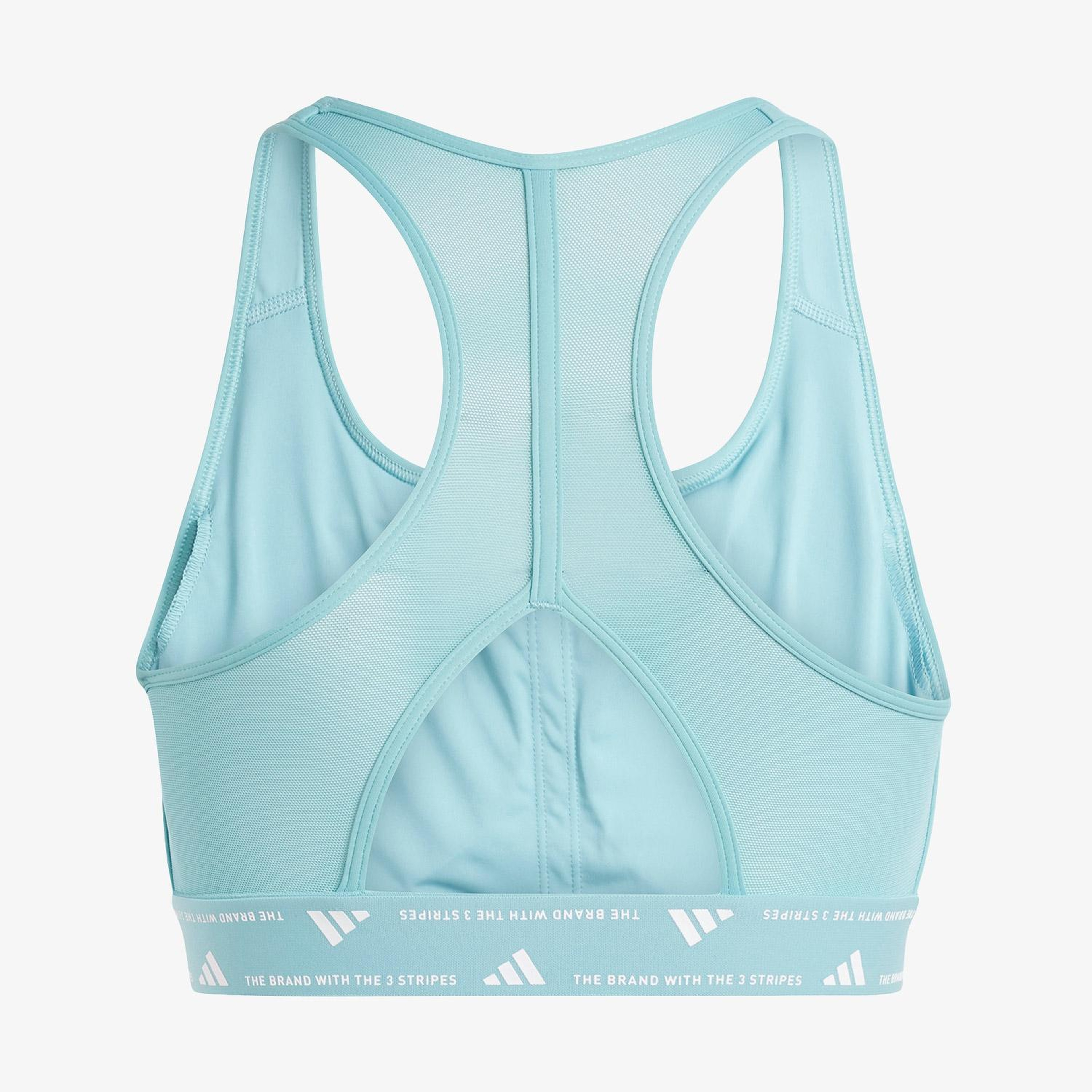 adidas Powerimpact Medium Support Kadın Mavi Antrenman Bra