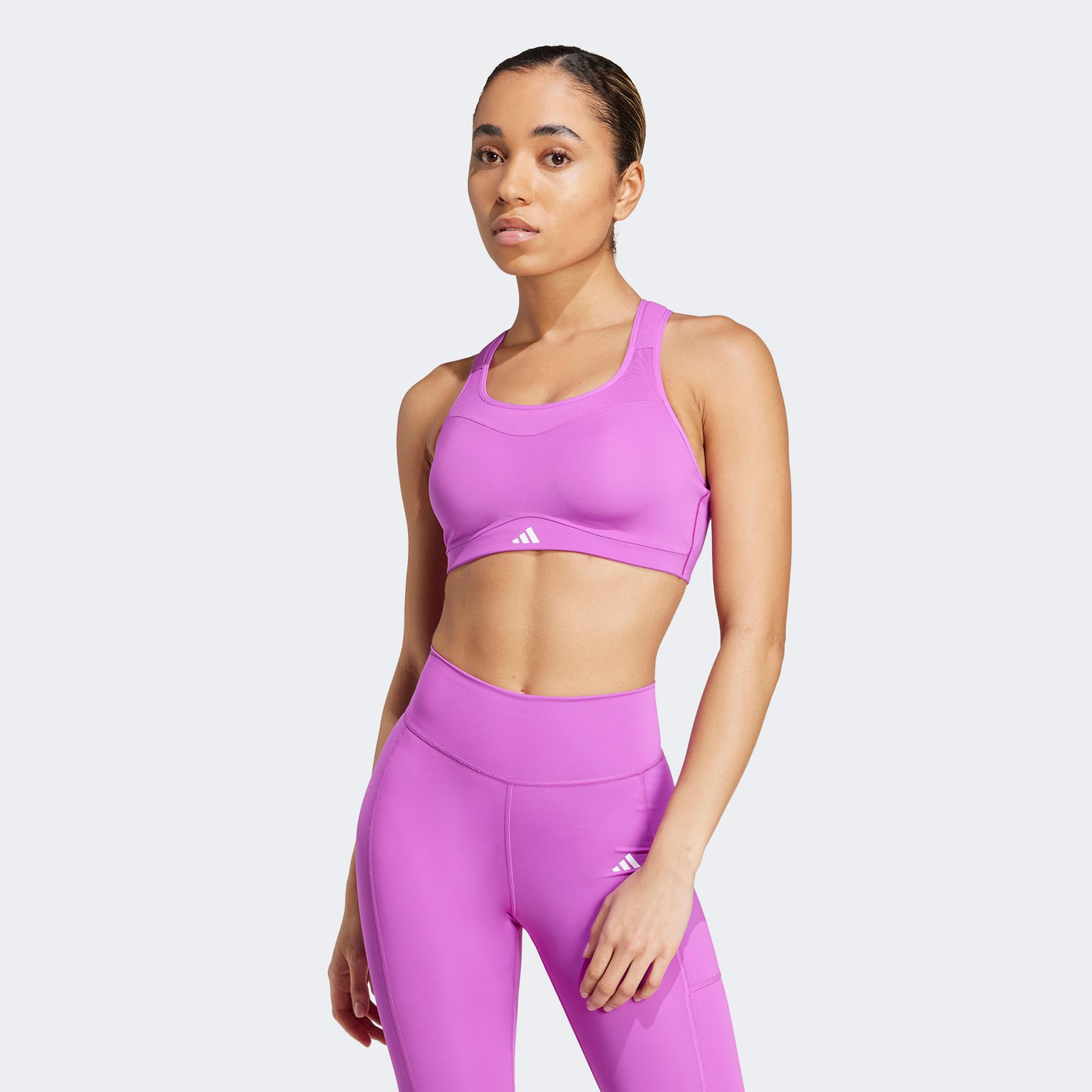 adidas TLRD Impact Kadın Mor Antrenman Bra