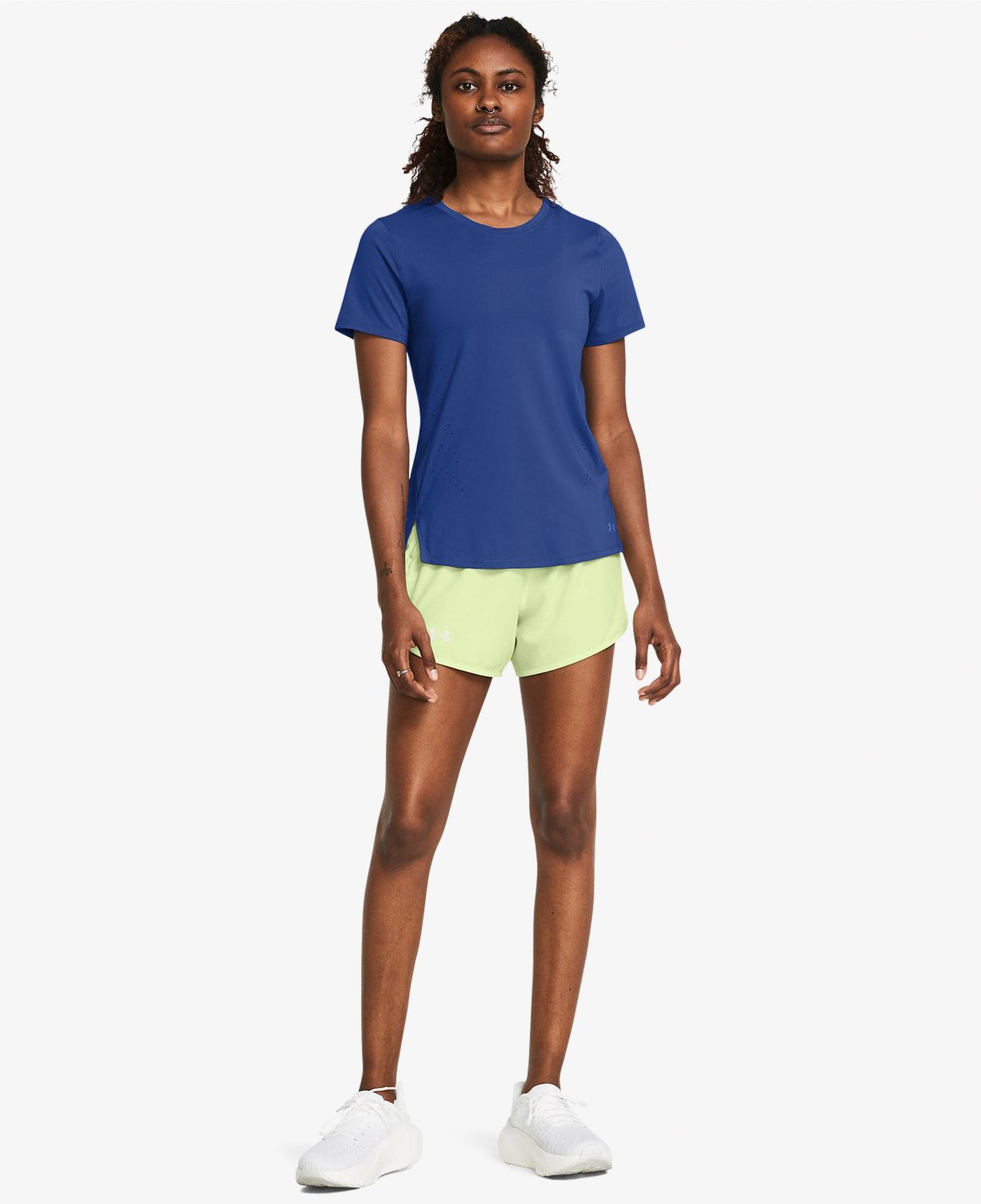 Under Armour Fly By 3inch Kadın Sarı Koşu Şortu