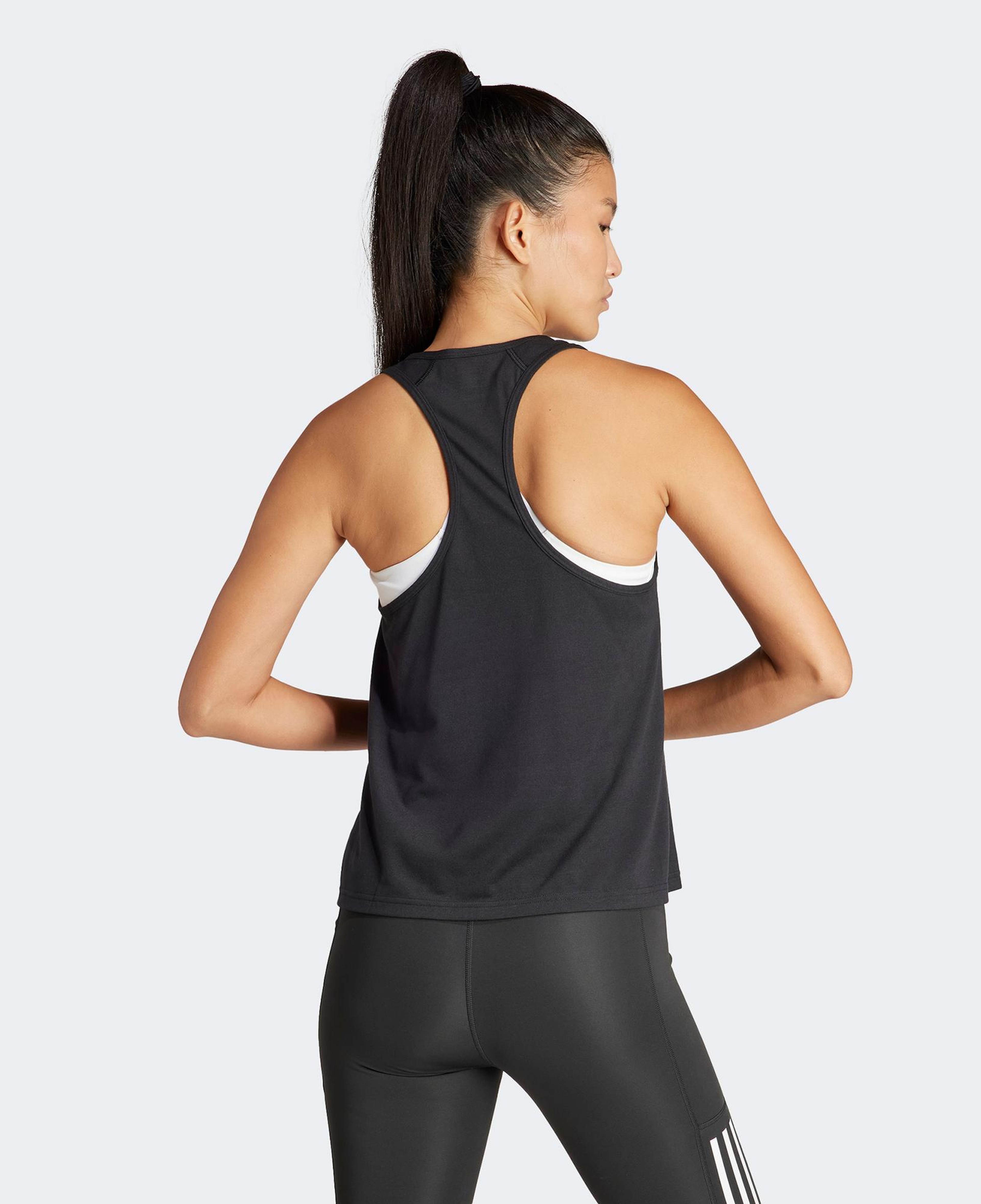 adidas Train Essentials Minimal Branding Racerback Kadın Siyah Antrenman Atleti