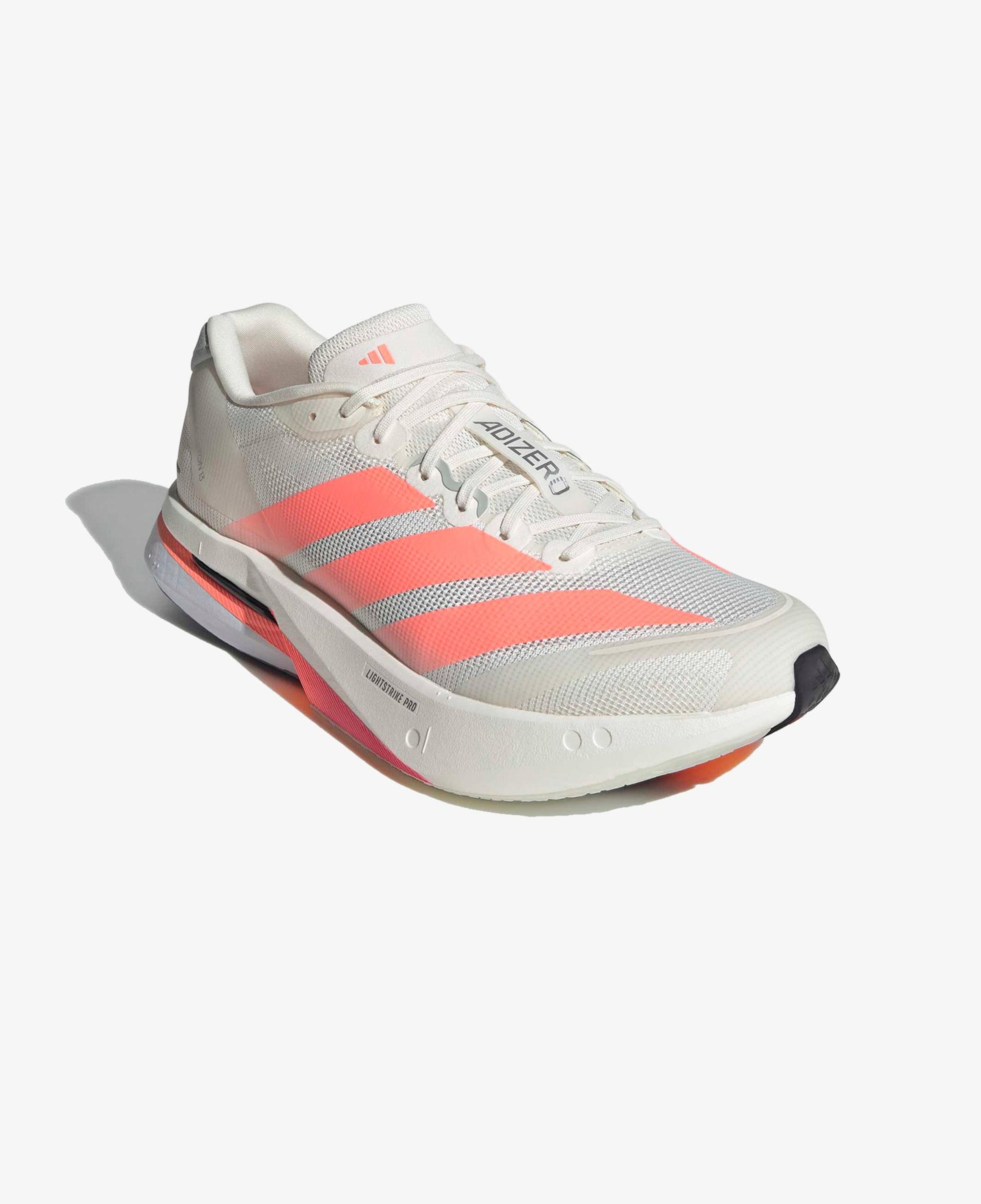 adidas Adizero Boston 13 Erkek Beyaz Koşu Ayakkabısı