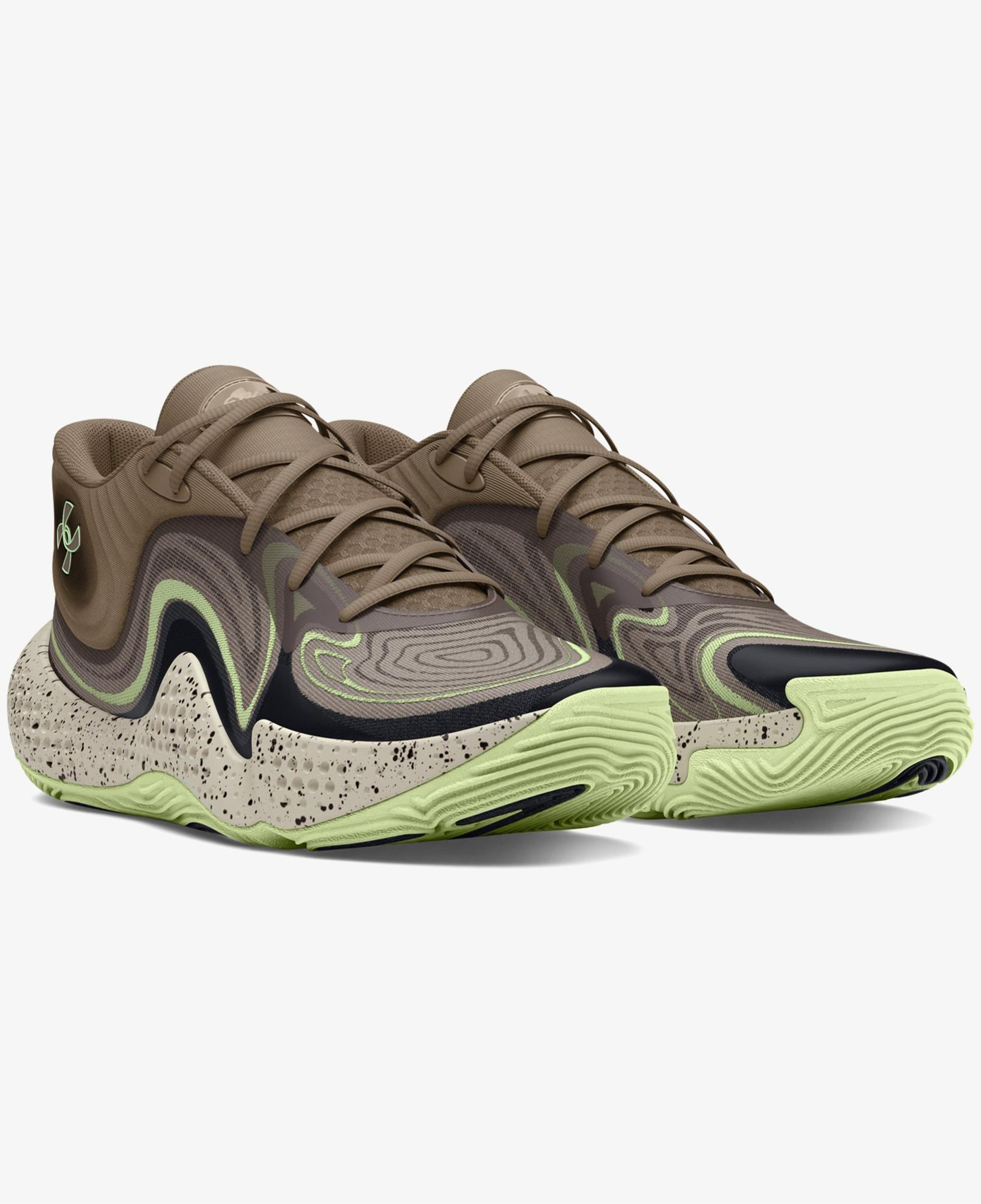 Under Armour Spawn 6 Mid Erkek Yeşil Basketbol Ayakkabısı