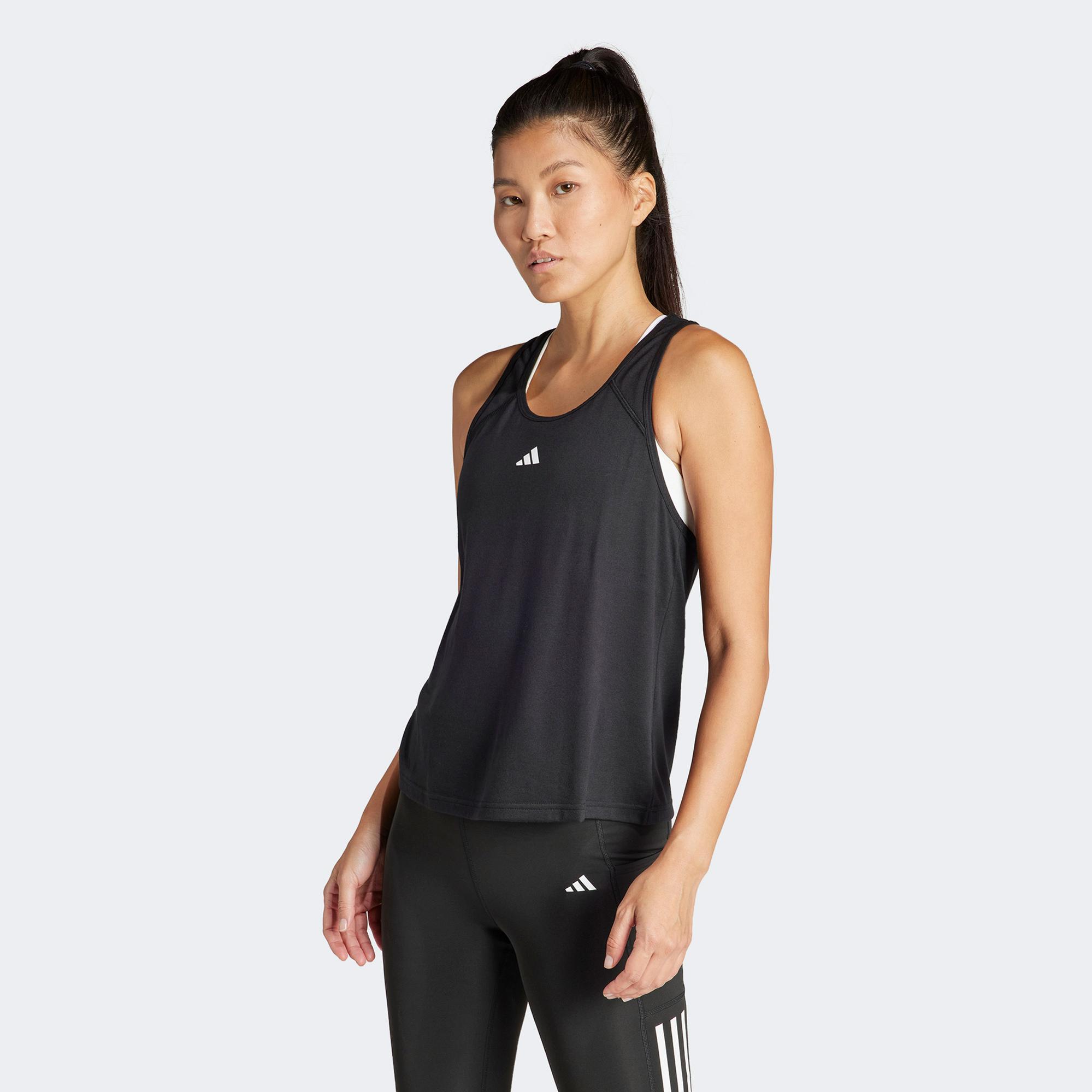 adidas Train Essentials Minimal Branding Racerback Kadın Siyah Antrenman Atleti