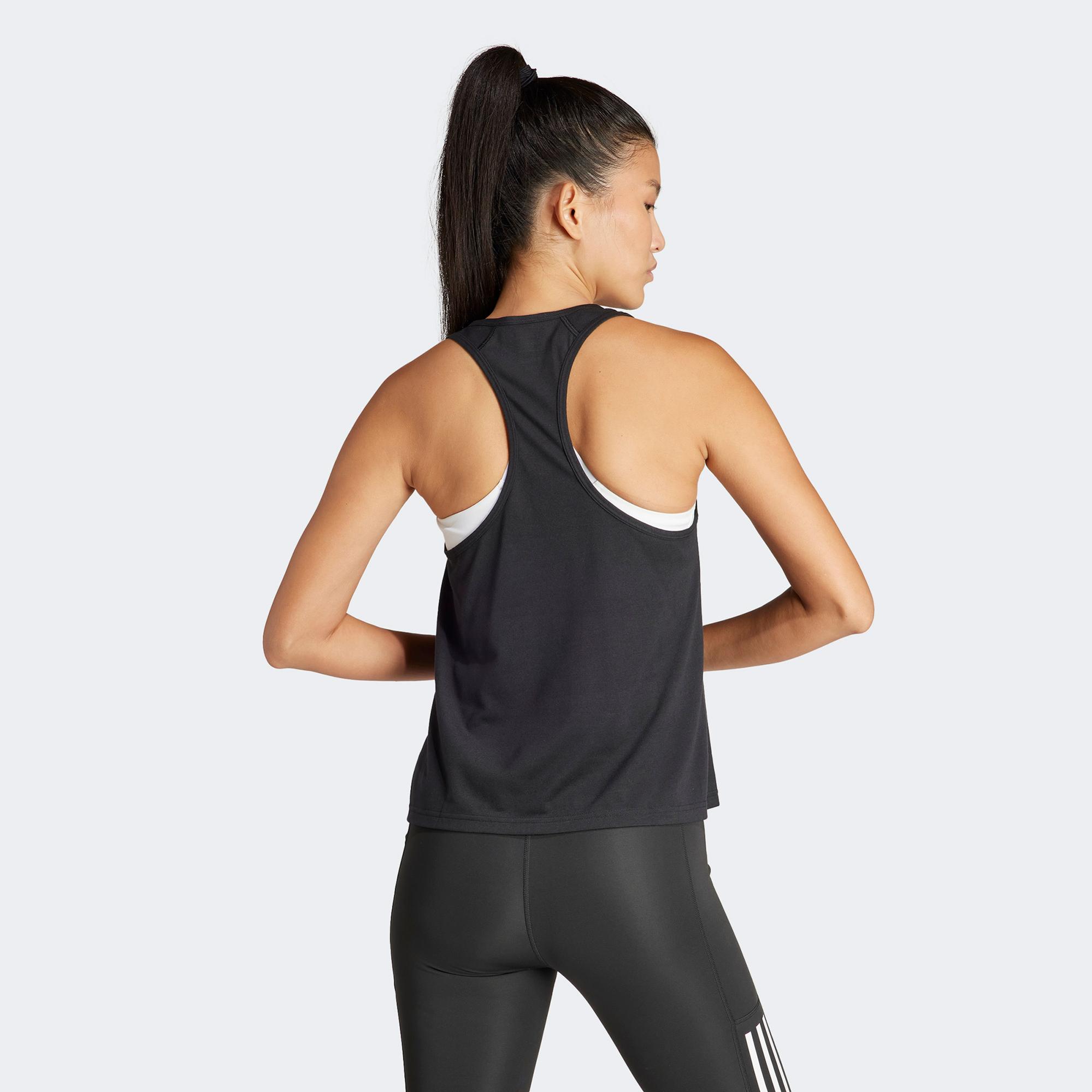 adidas Train Essentials Minimal Branding Racerback Kadın Siyah Antrenman Atleti