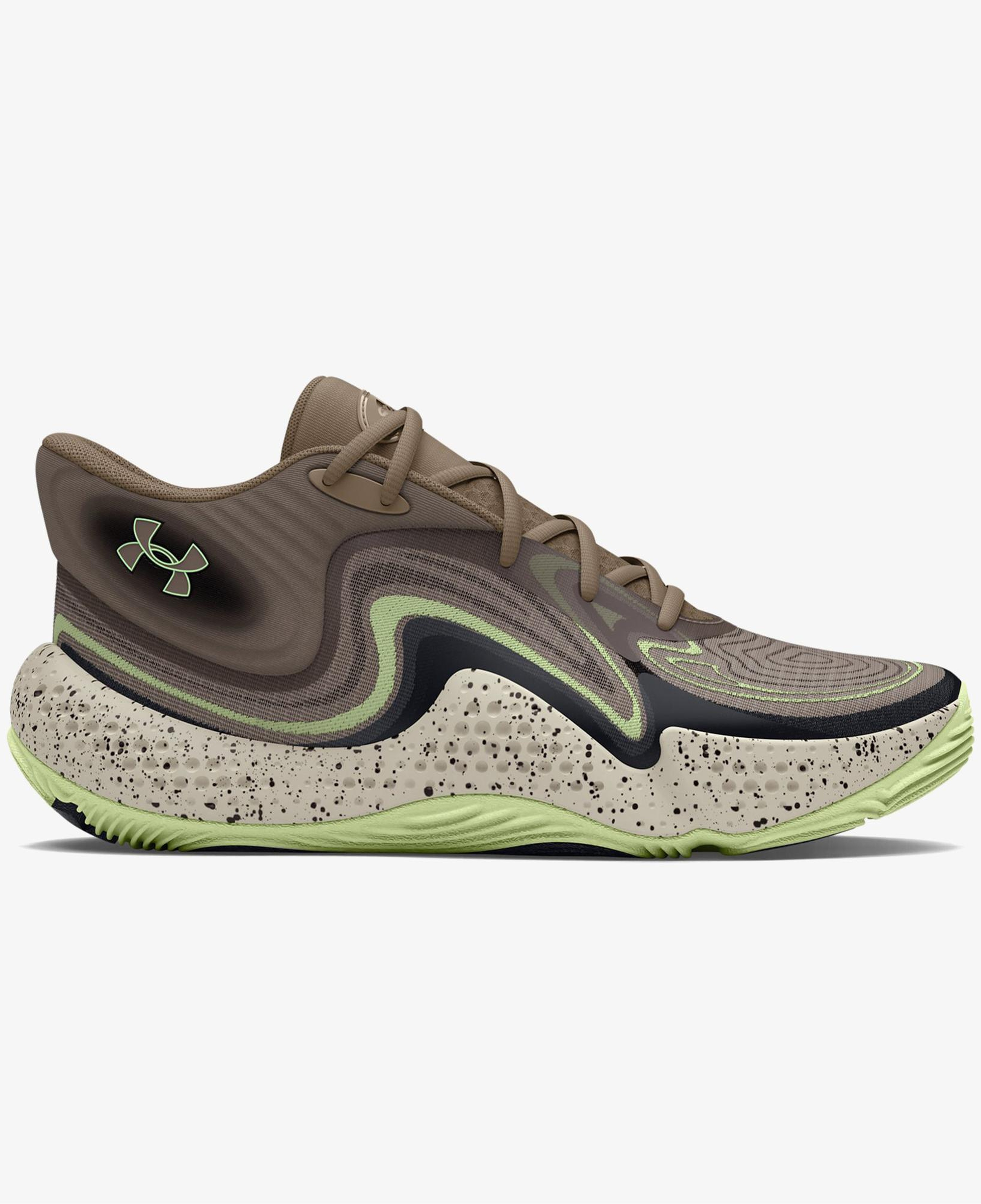 Under Armour Spawn 6 Mid Erkek Yeşil Basketbol Ayakkabısı