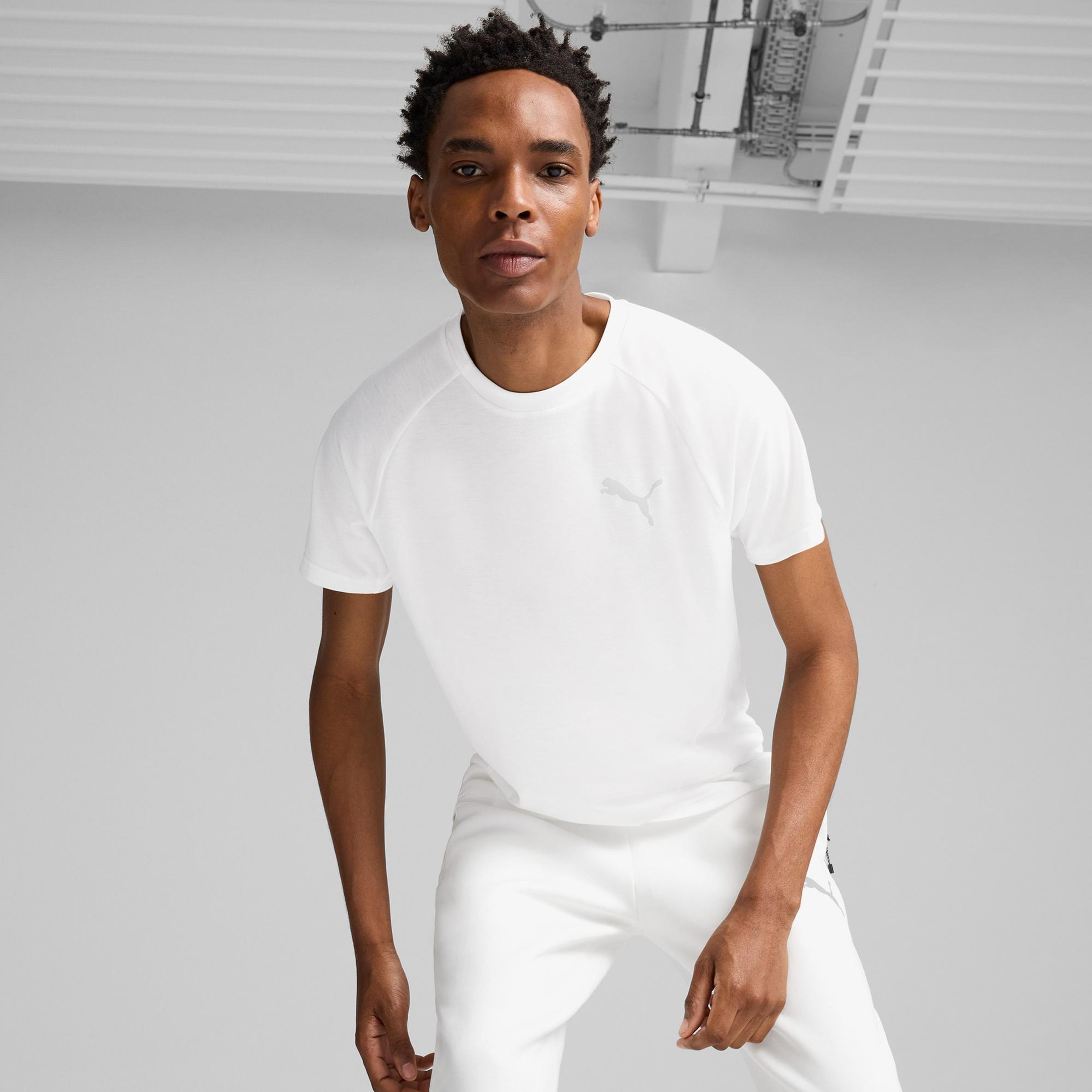 Puma Evostripe Erkek Beyaz Günlük T-Shirt