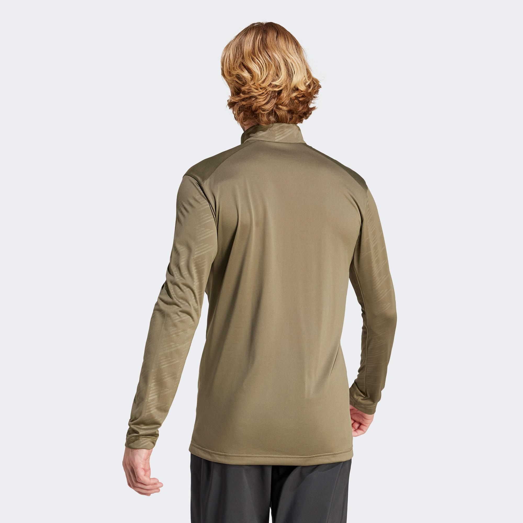 adidas Terrex Multi Half Zip Erkek Yeşil Günlük Sweatshirt