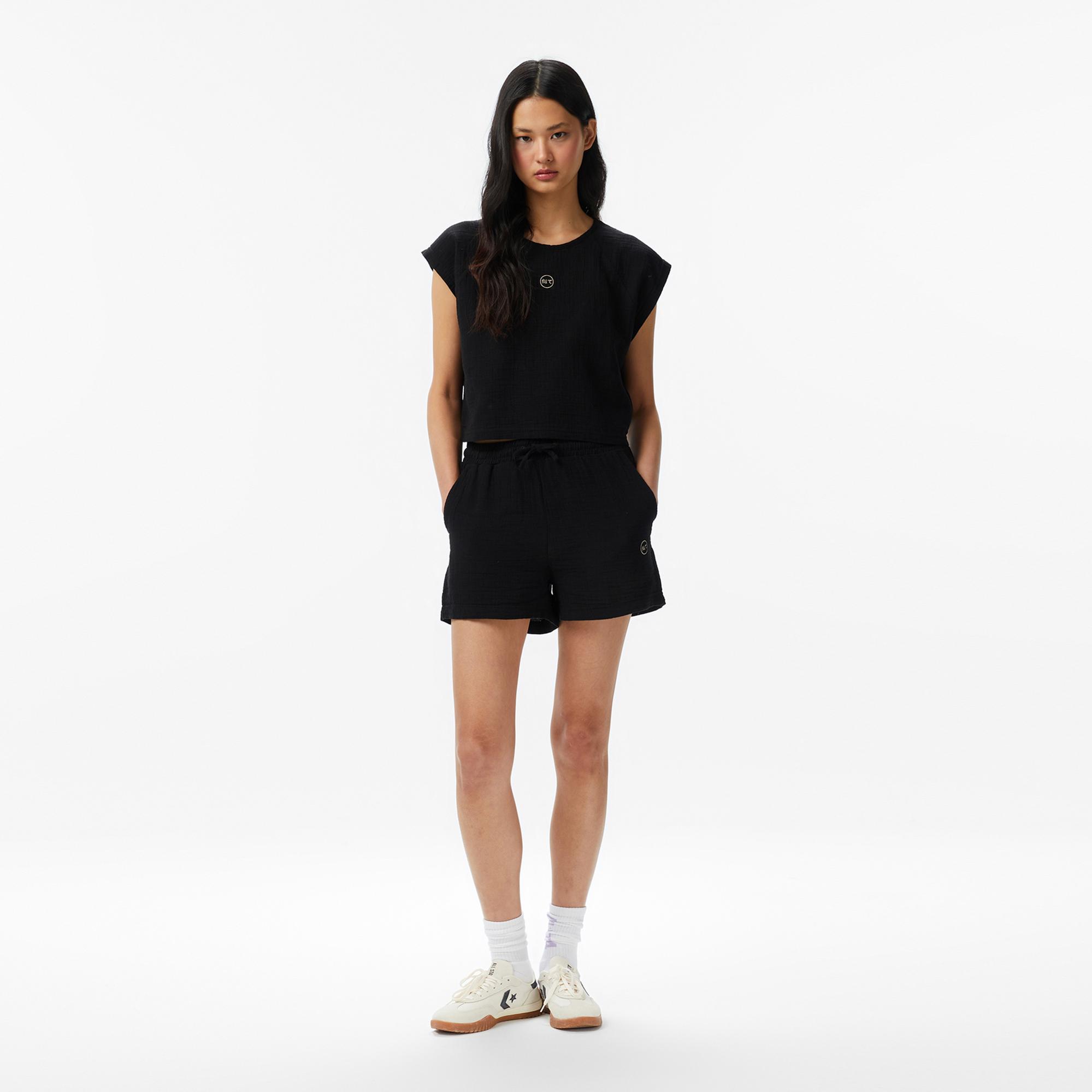 UNITED4 Regular Fit Kadın Siyah Atlet