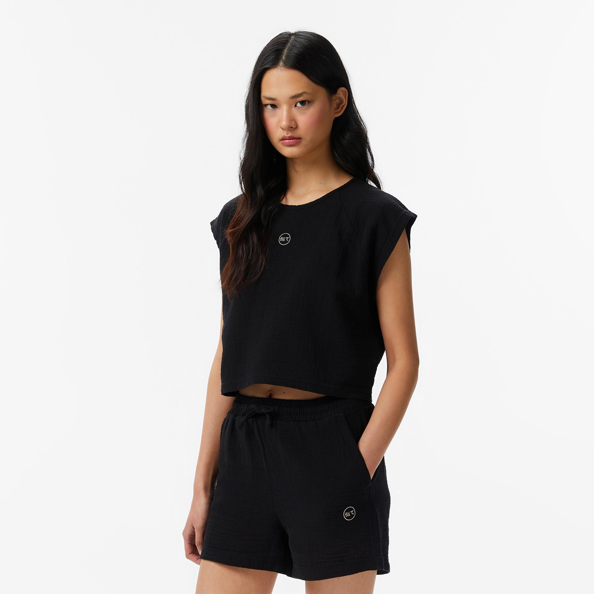 UNITED4 Regular Fit Kadın Siyah Atlet