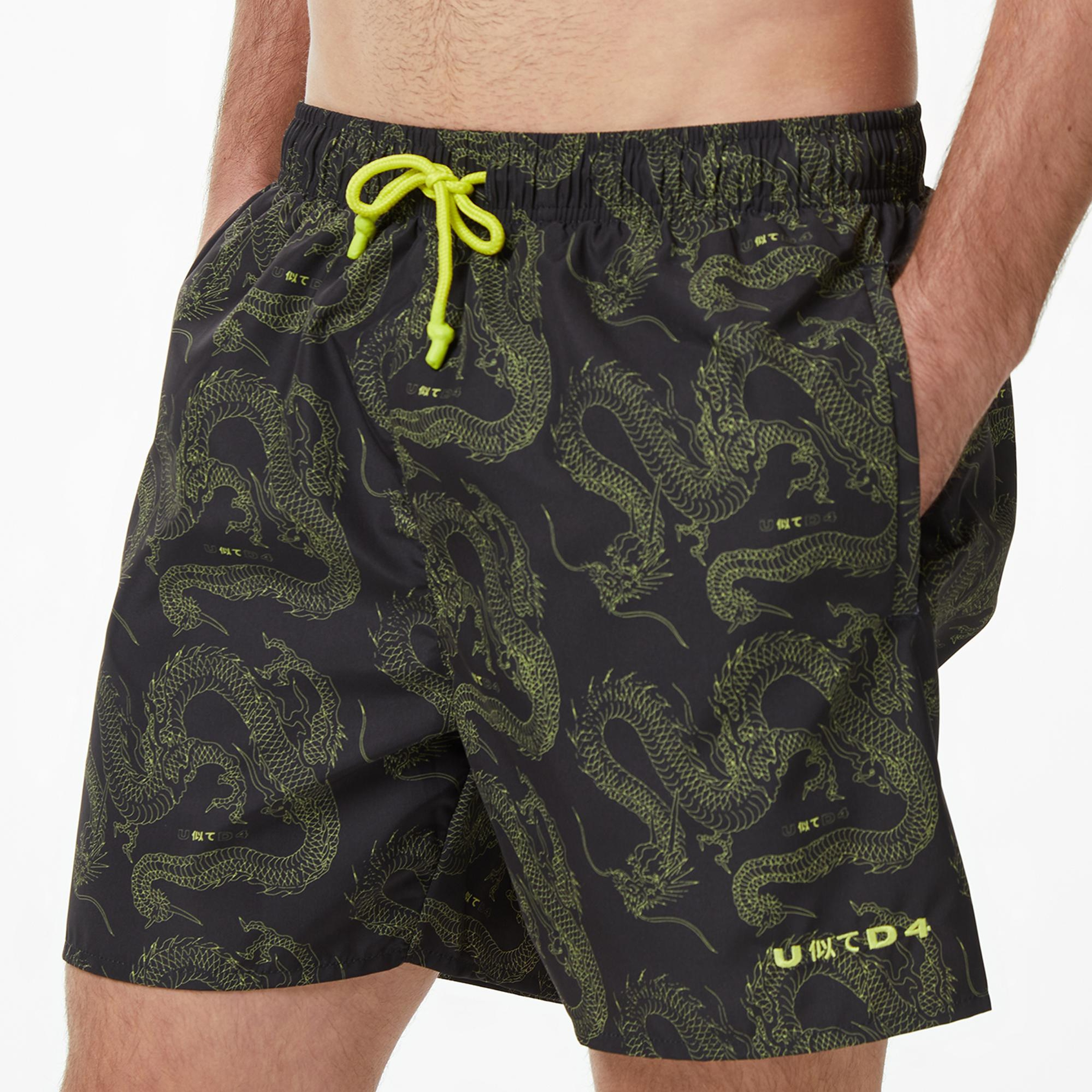 UNITED4 Comfort Fit Erkek Siyah Mayo & Mayo Şort