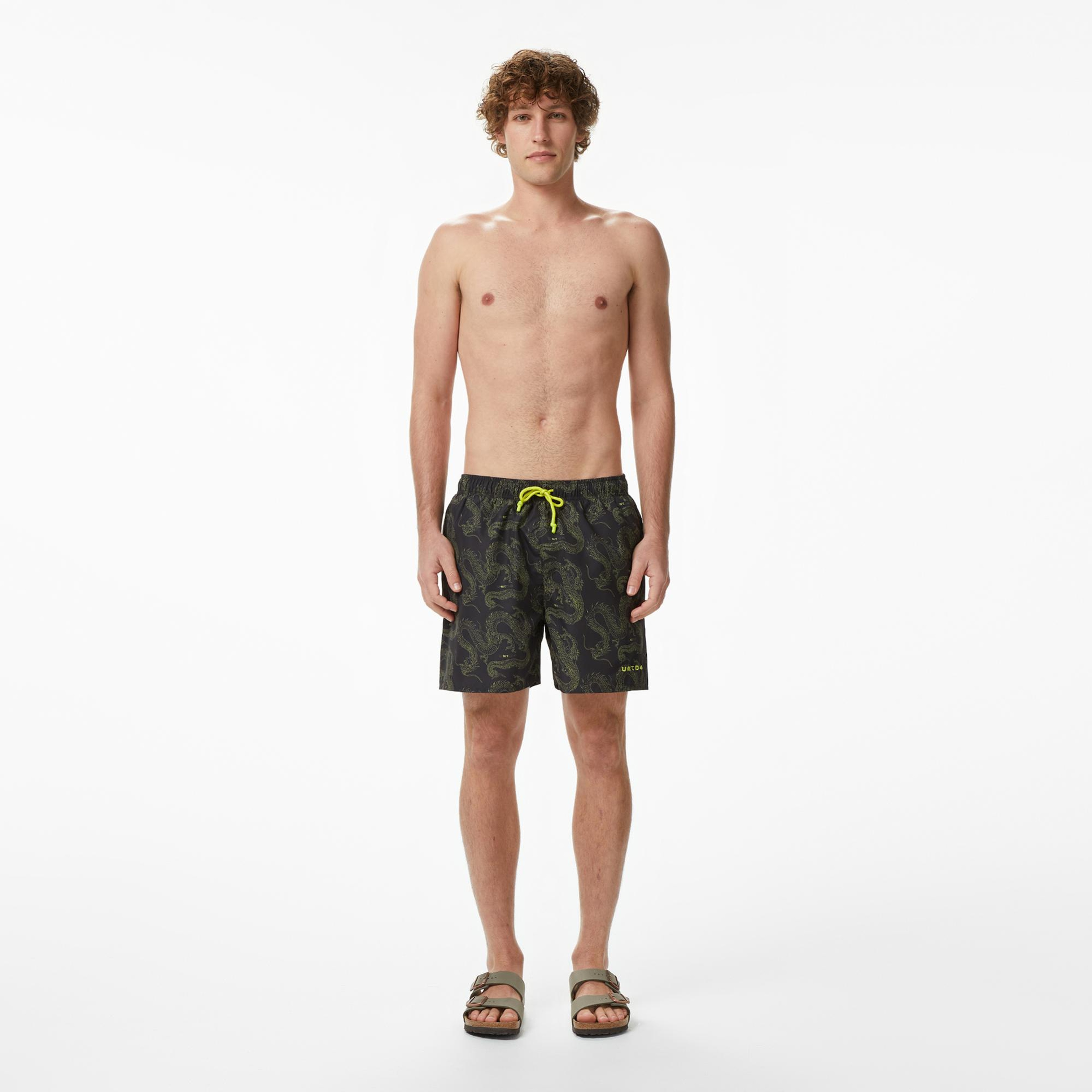 UNITED4 Comfort Fit Erkek Siyah Mayo & Mayo Şort