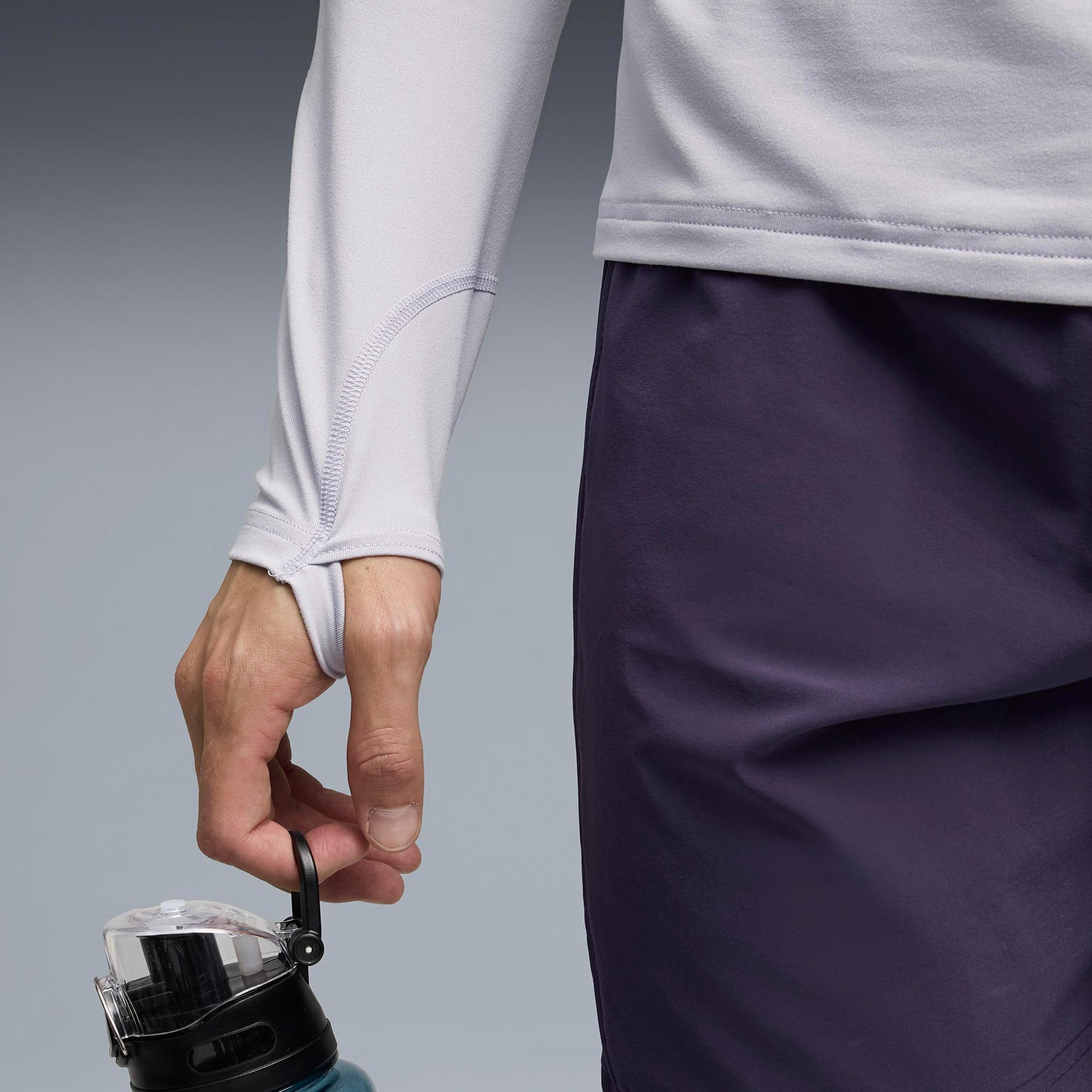 Puma Run Veloty Cldspn 1/4 Zip Erkek Gri Koşu T-Shirt