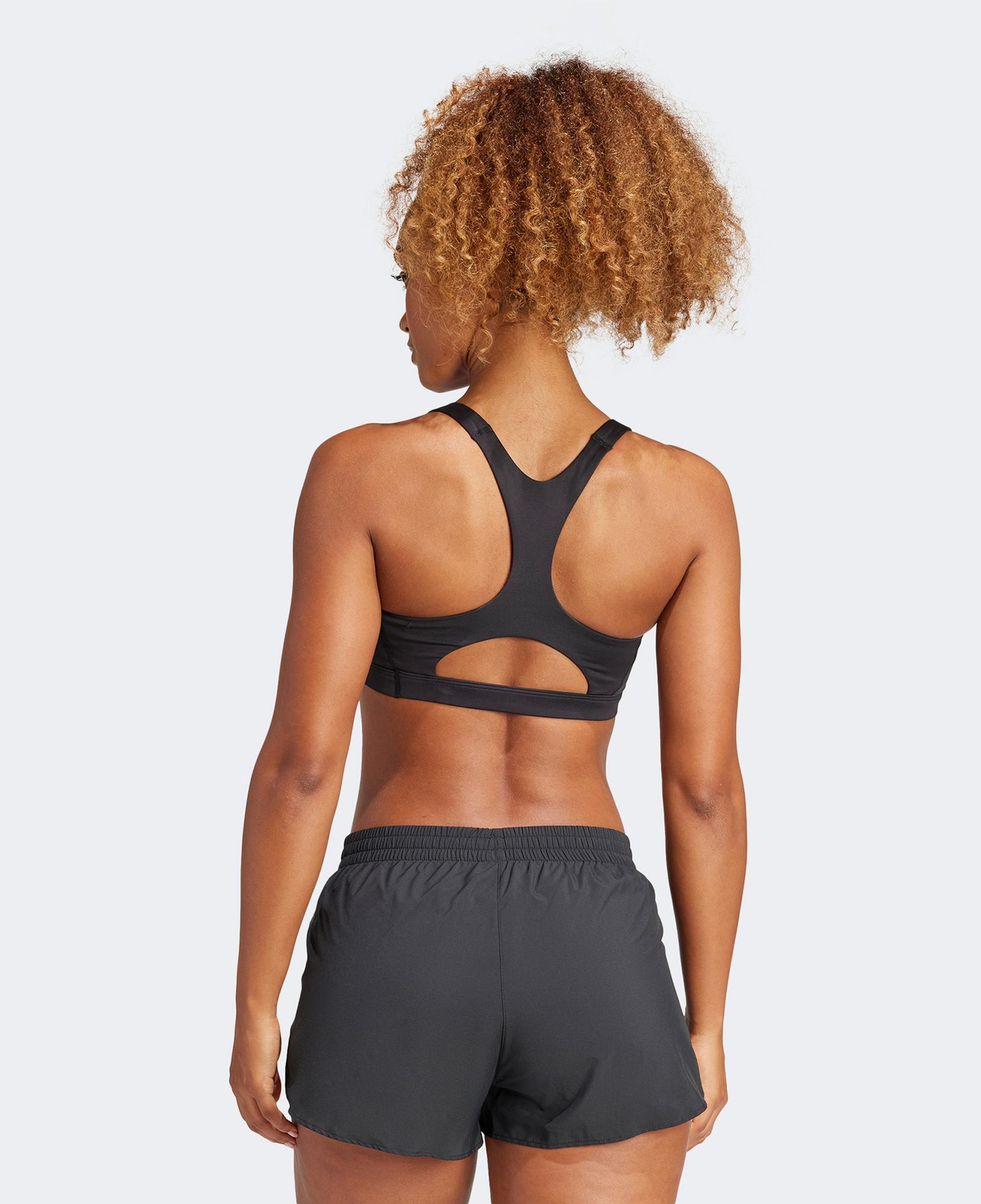 adidas Adizero Essentials Run Medium Support Kadın Siyah Antrenman Bra