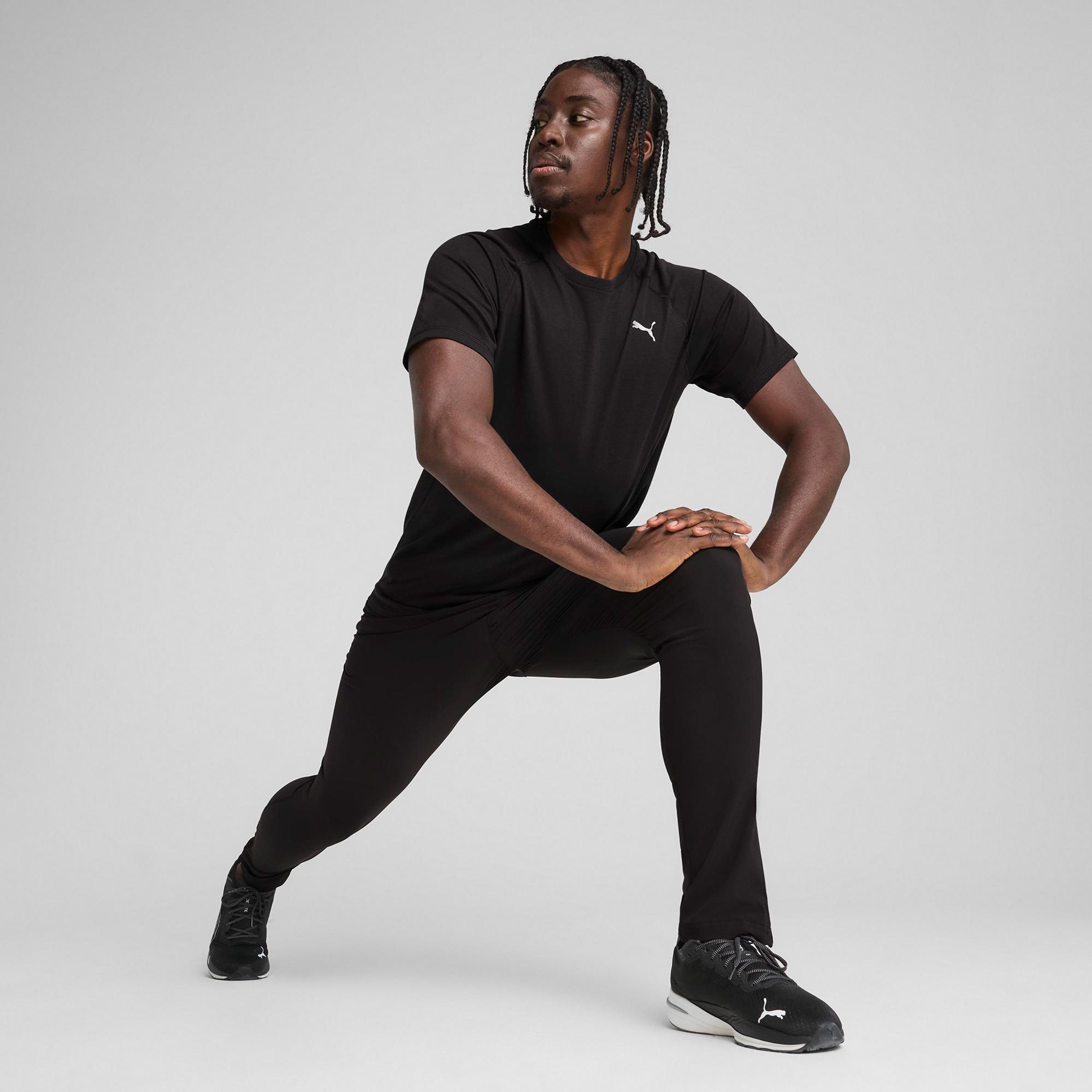 Puma Run Velocity Tri-Blend Erkek Siyah Koşu T-Shirt