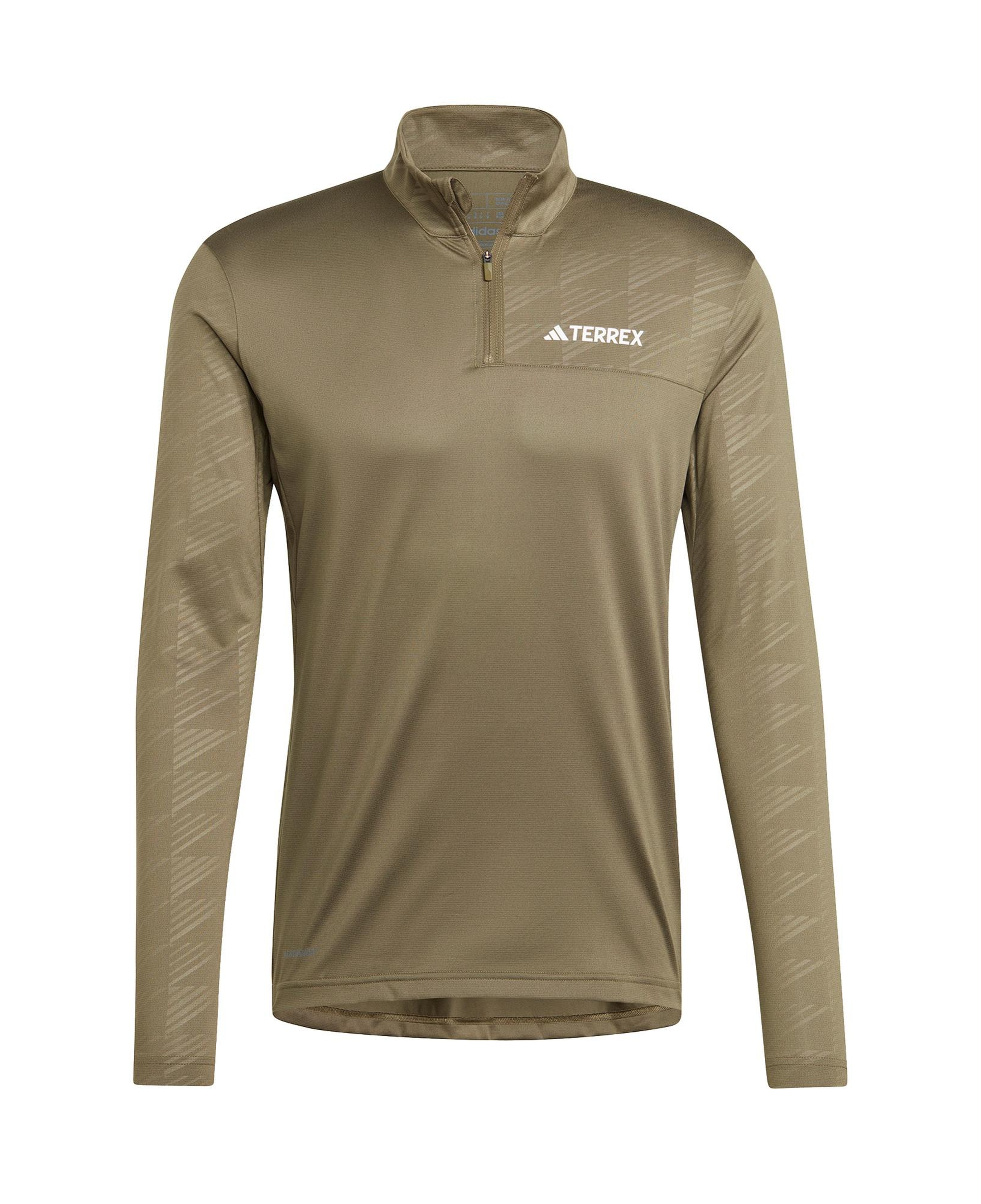 adidas Terrex Multi Half Zip Erkek Yeşil Günlük Sweatshirt