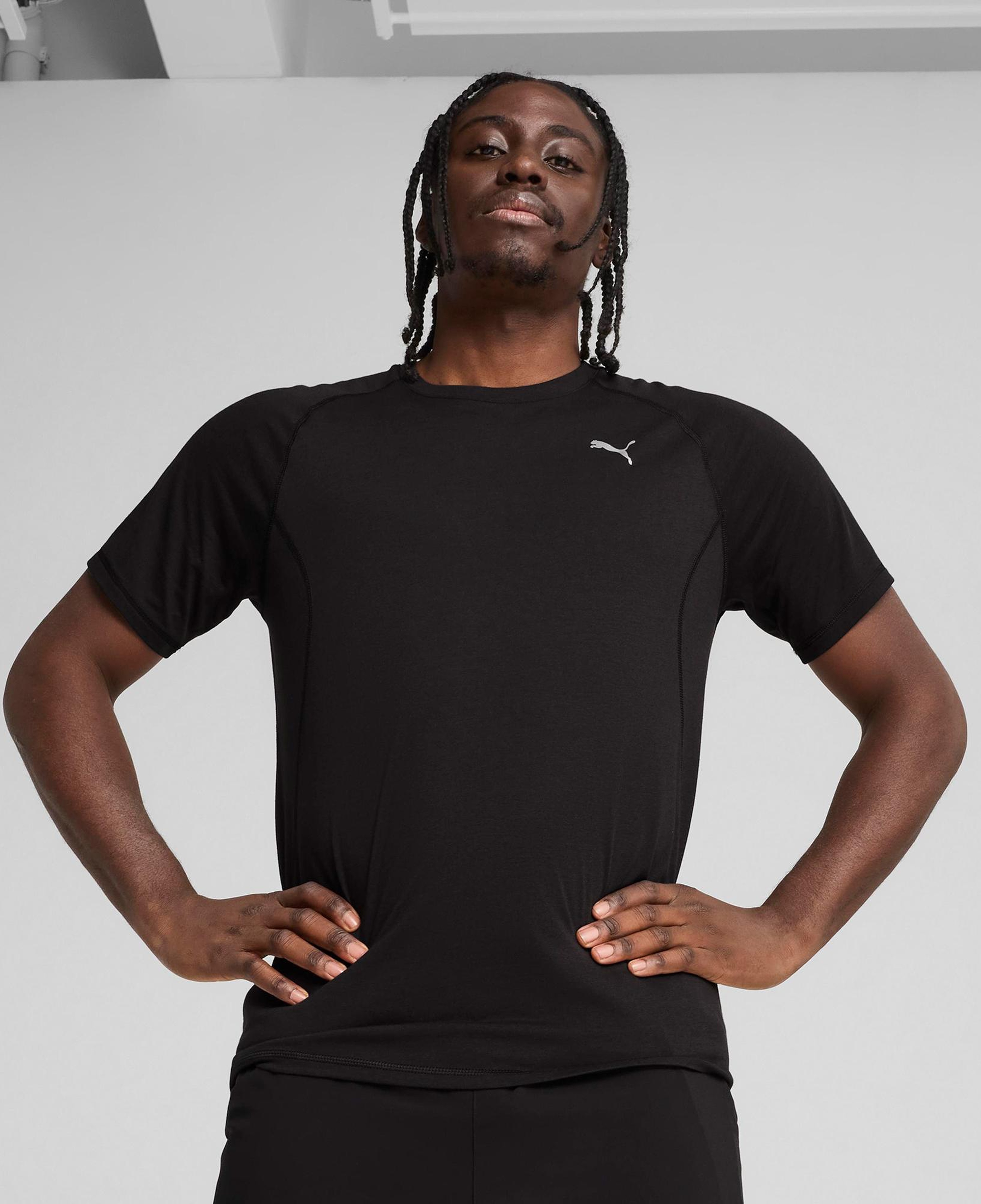 Puma Run Velocity Tri-Blend Erkek Siyah Koşu T-Shirt