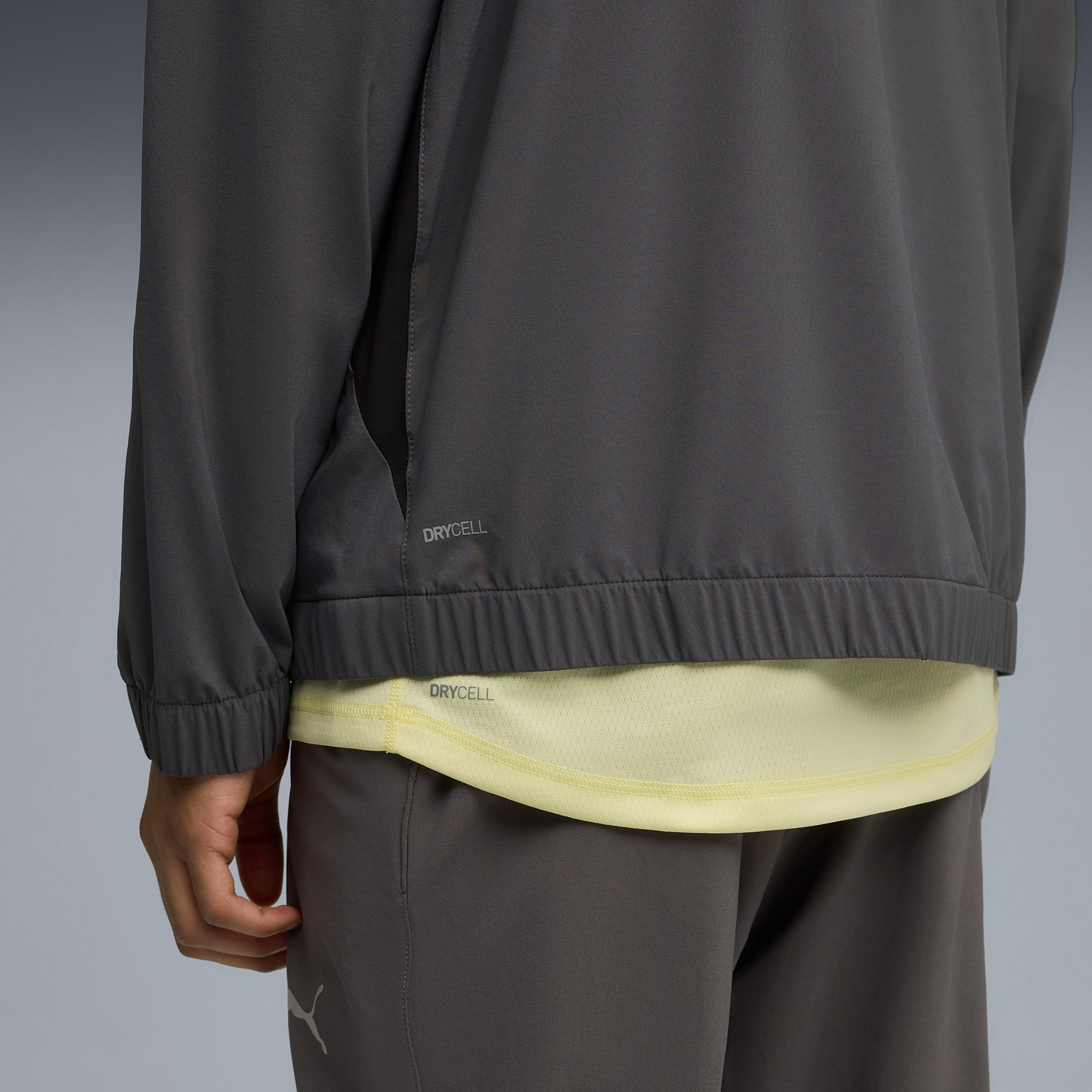 Puma Run Velocity Woven Erkek Gri Koşu Ceketi