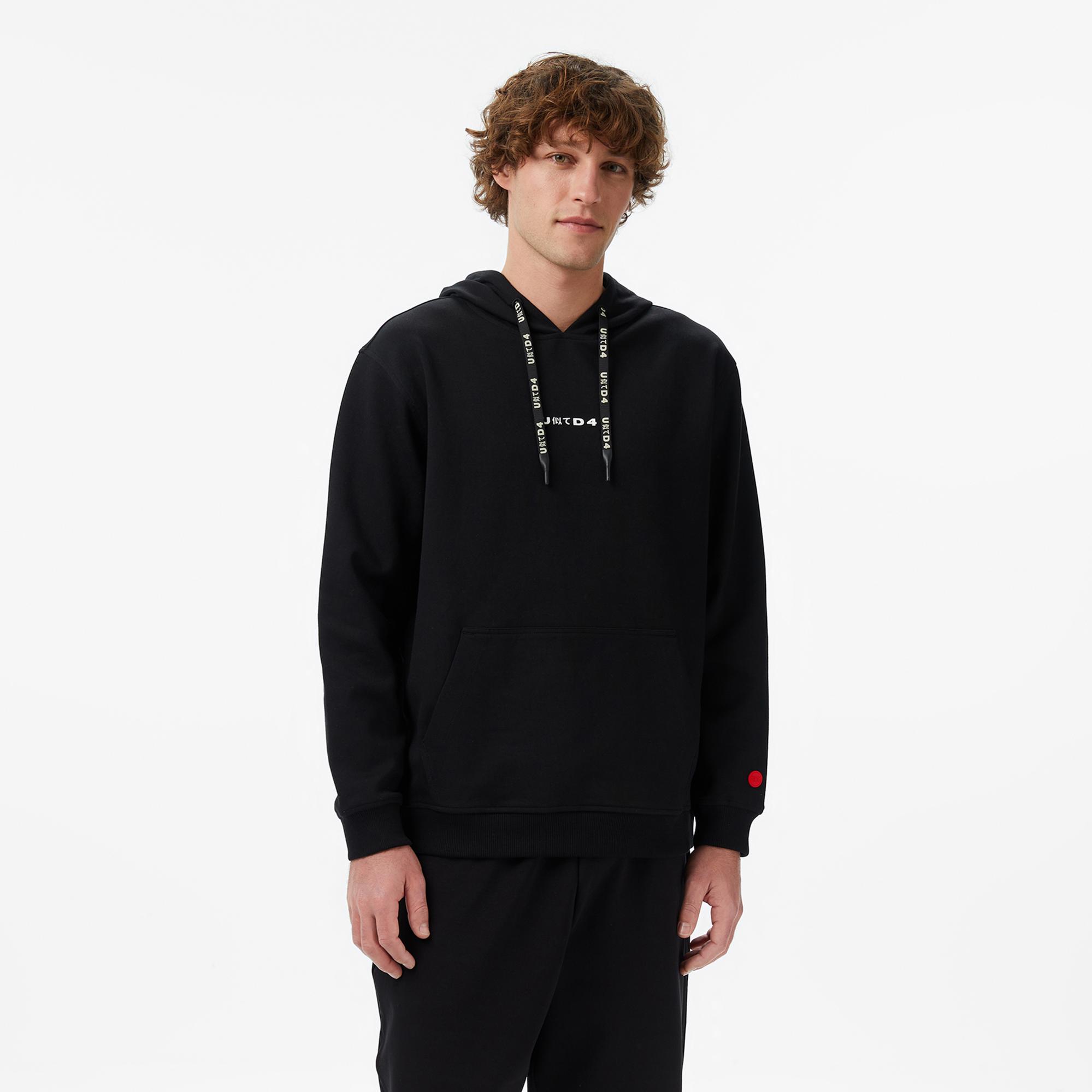 UNITED4 Regular Fit Erkek Siyah Sweatshirt