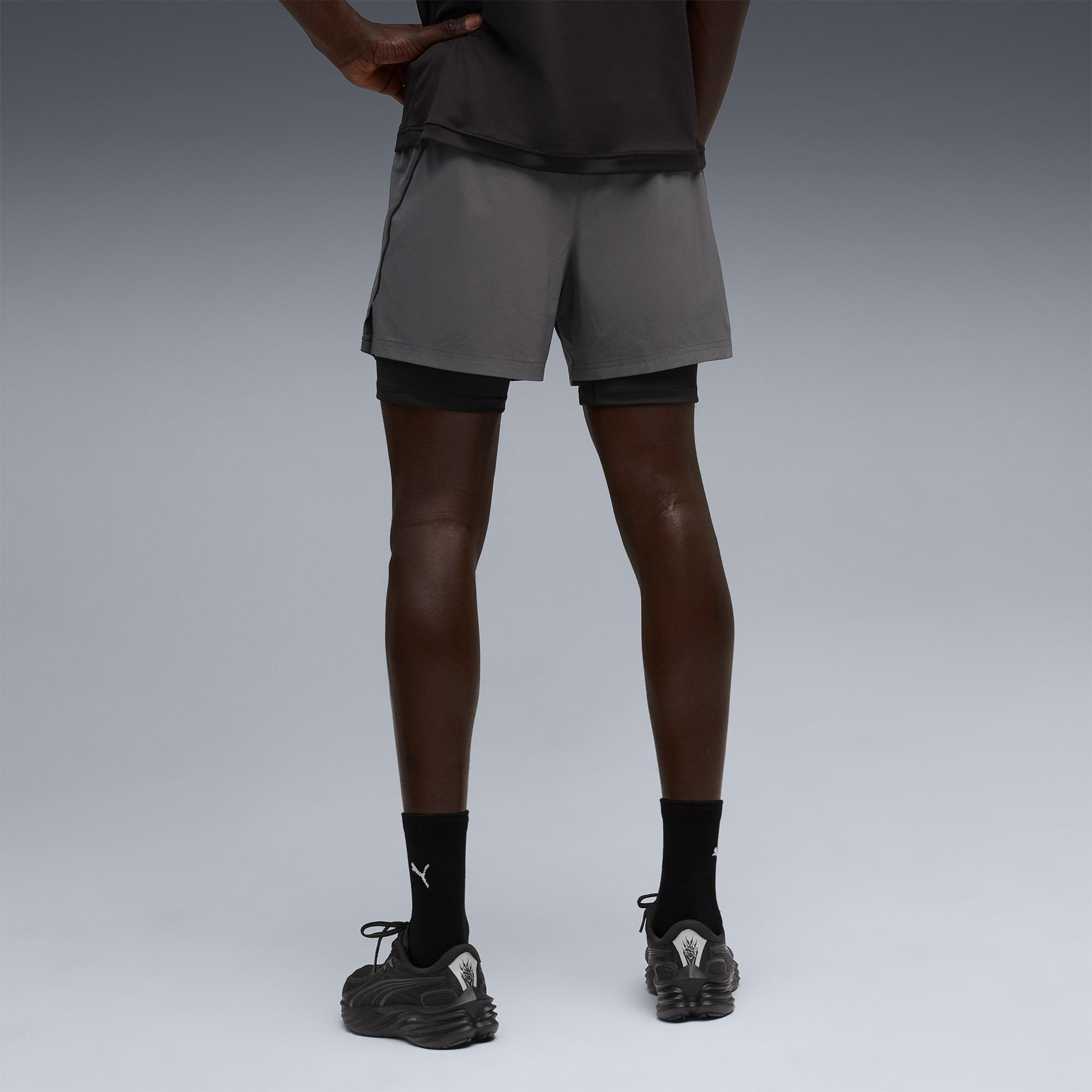 Puma Run Velocity 2in1 Erkek Gri Koşu Şortu