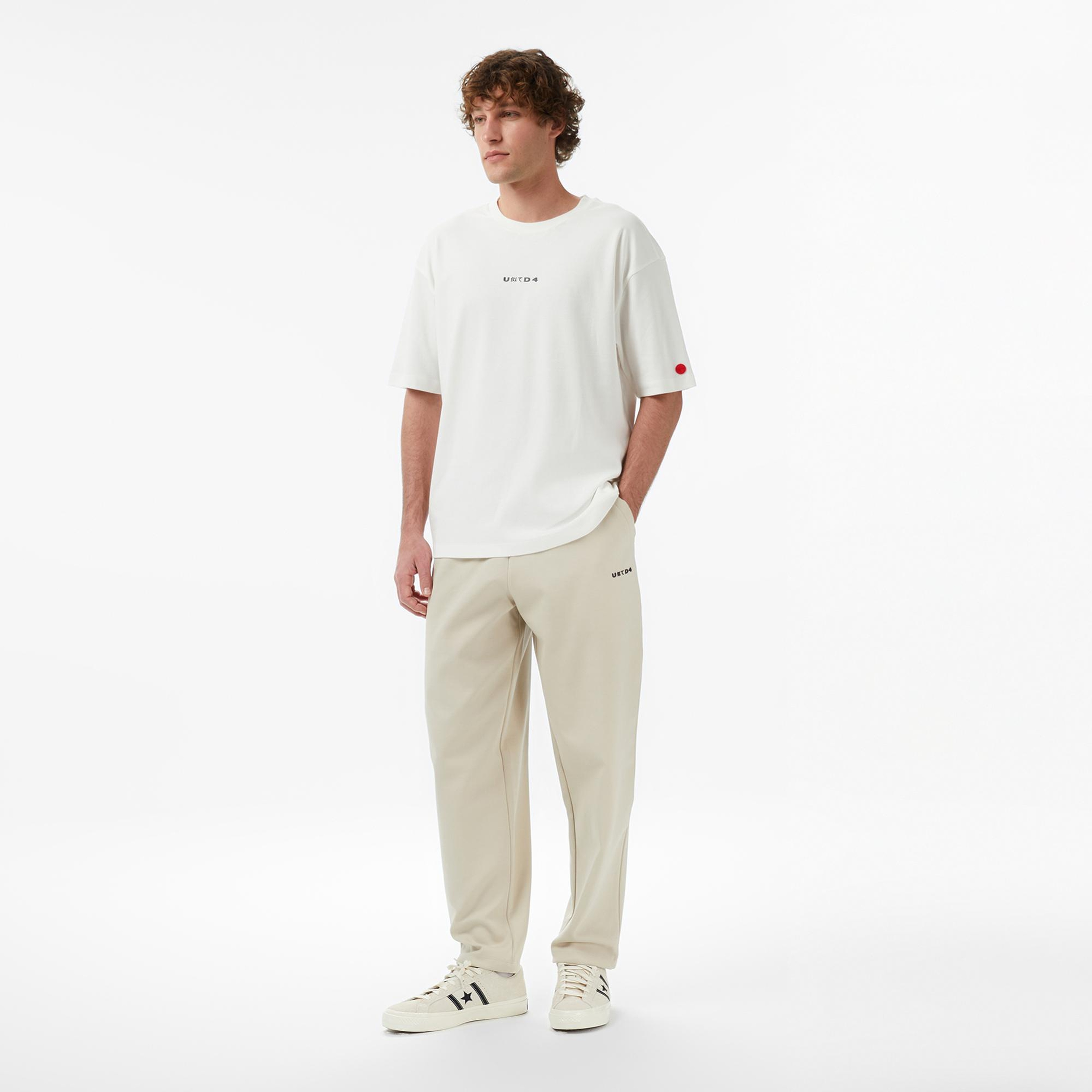 UNITED4 Regular Fit Erkek Bej T-Shirt