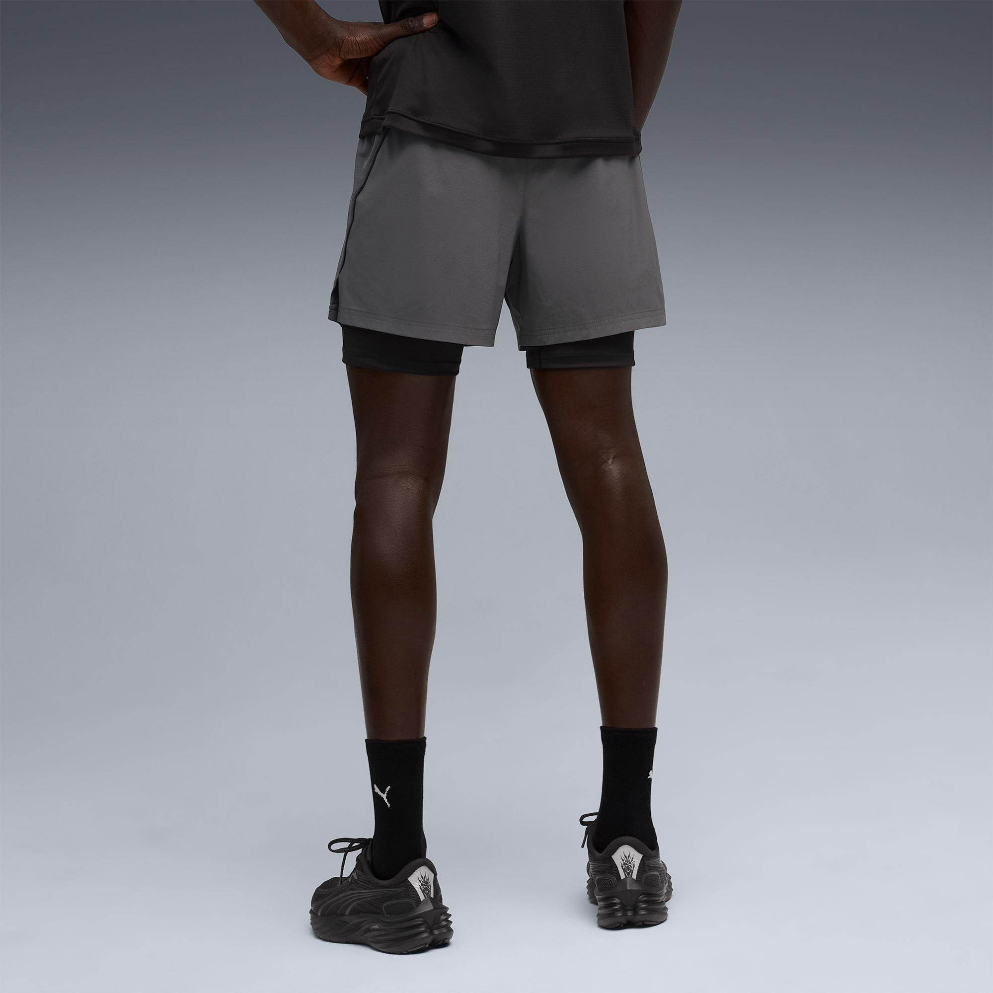 Puma Run Velocity 2in1 Erkek Gri Koşu Şortu