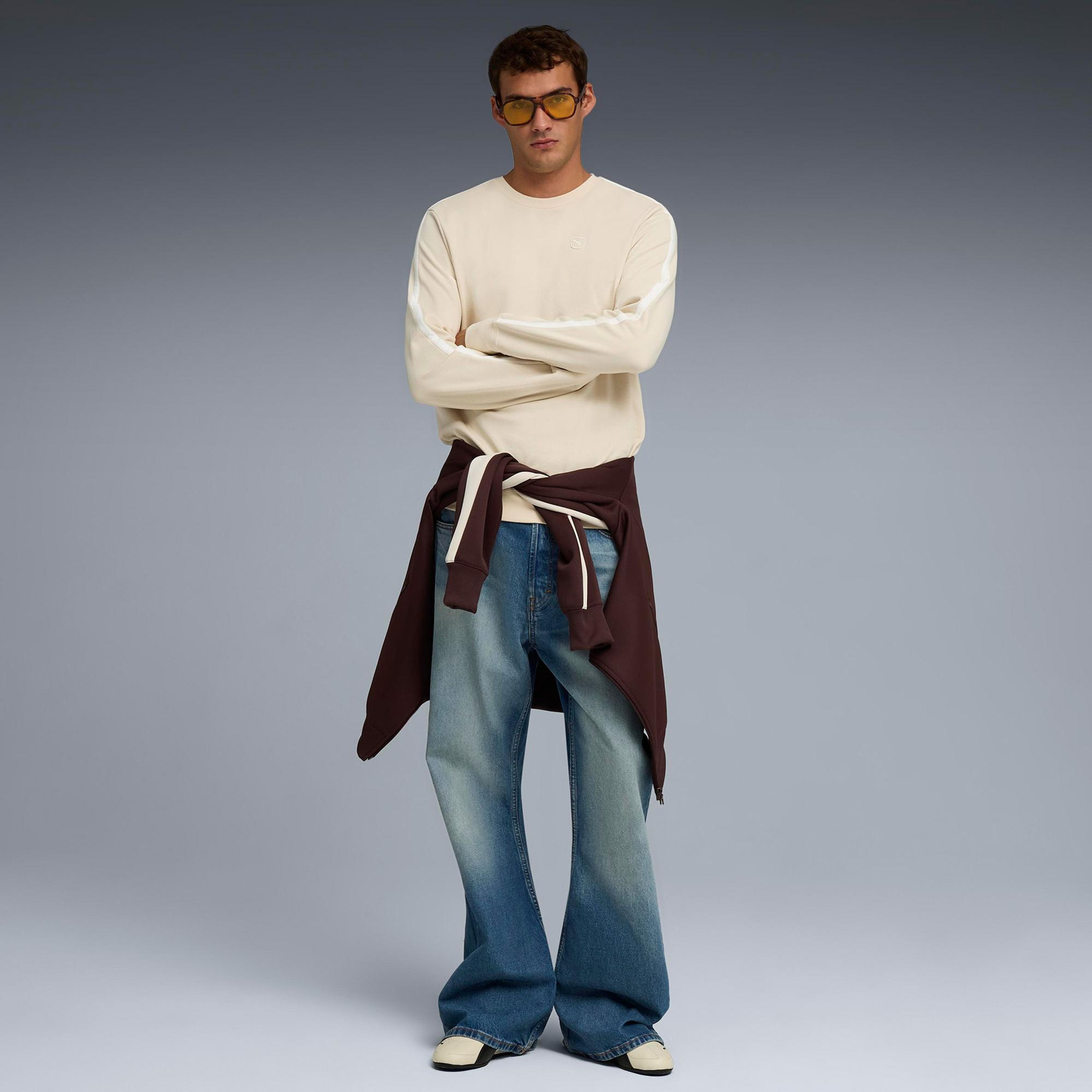 Puma Ess Elevated Crew Tr Tk Erkek Krem Sweatshirt