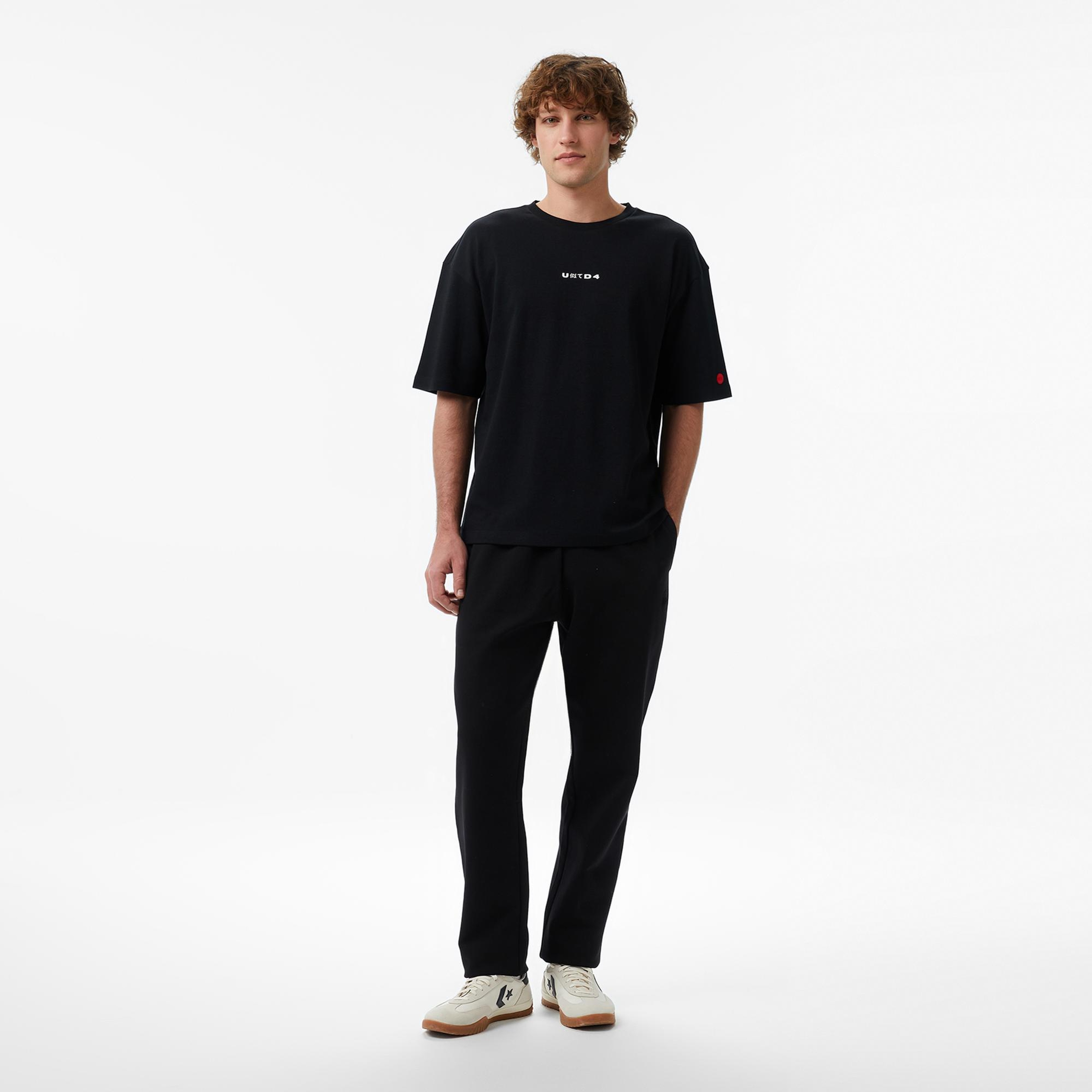 UNITED4 Regular Fit Erkek Siyah T-Shirt