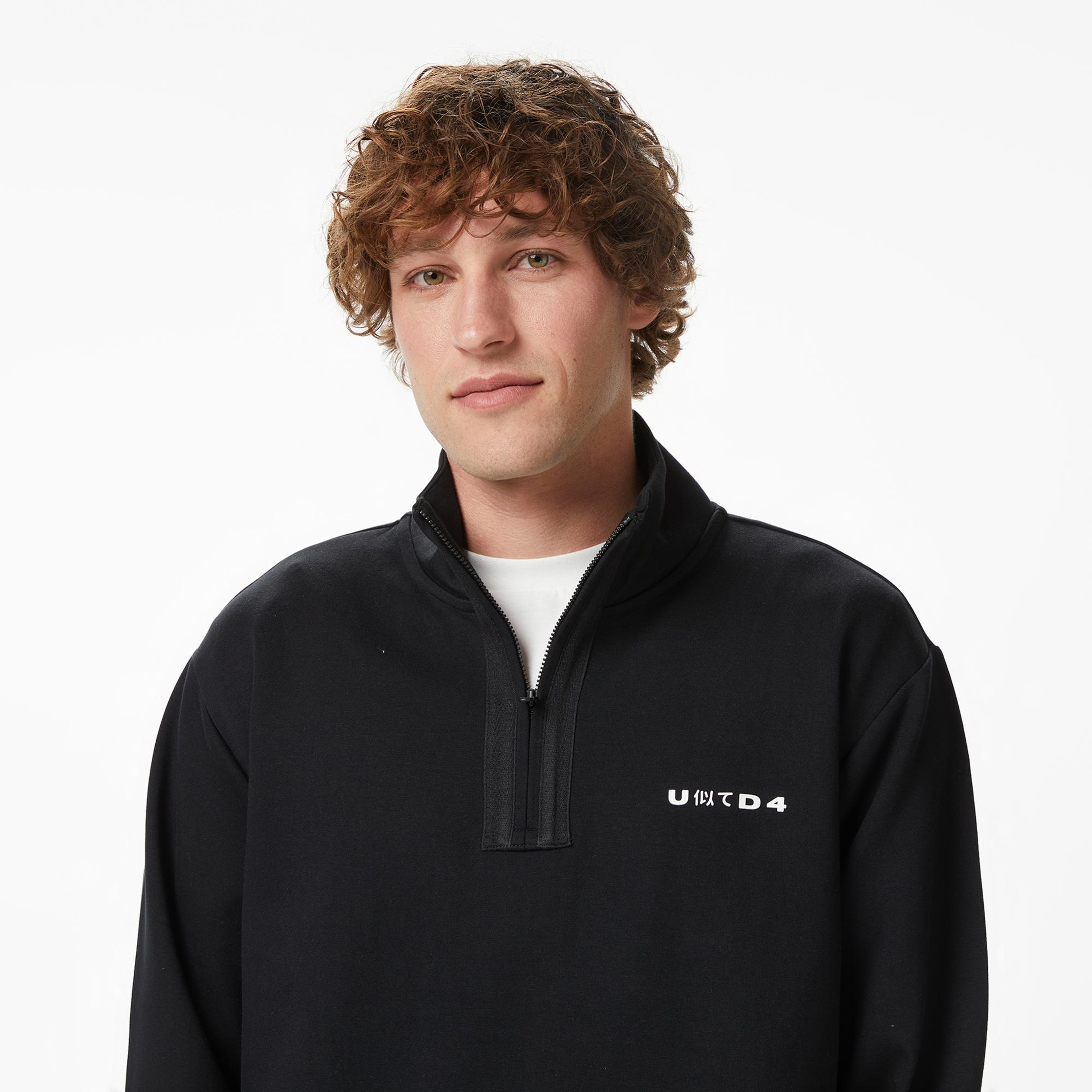 UNITED4 Regular Fit Erkek Siyah Sweatshirt