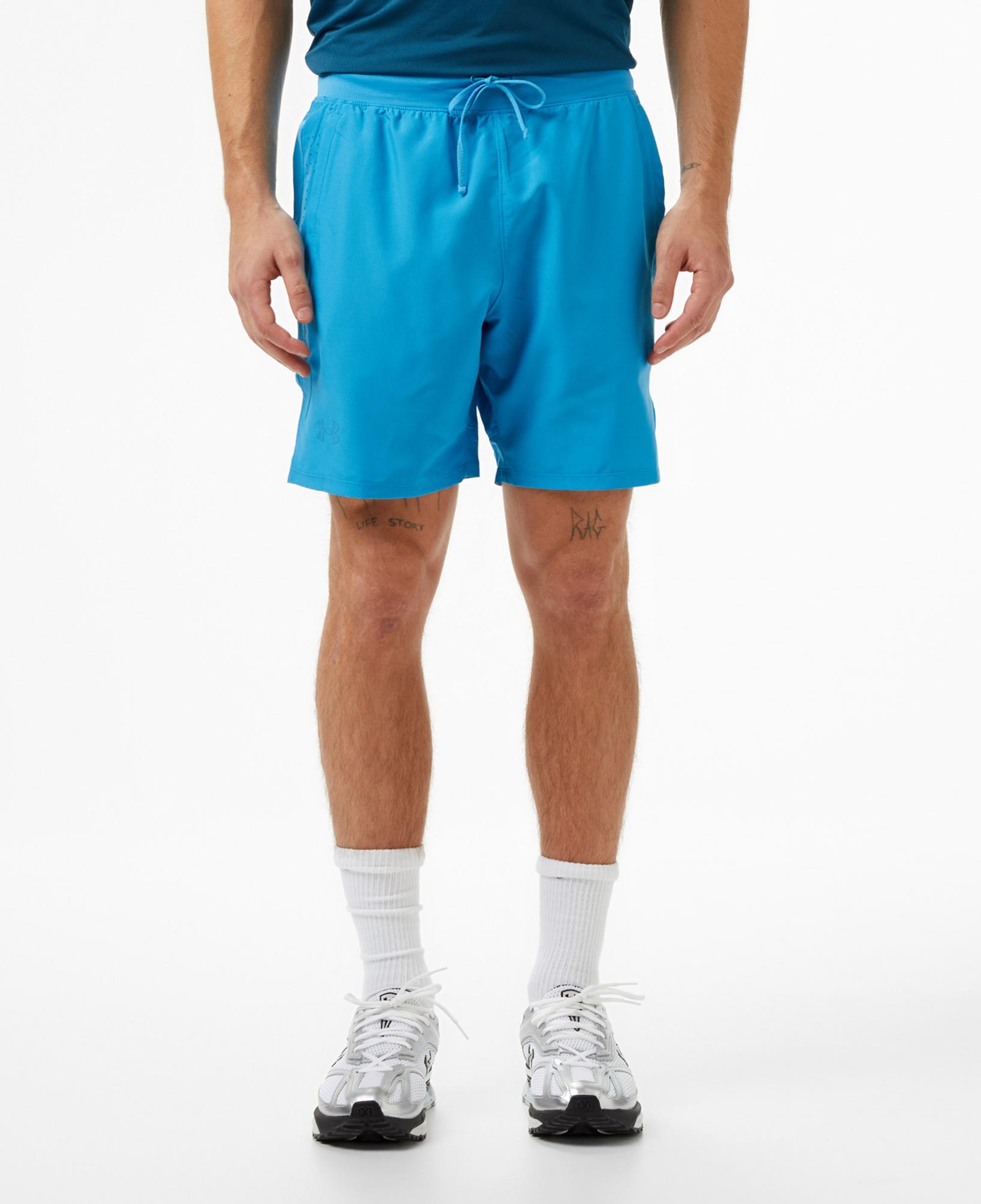 Under Armour Launch Pro 2N1 7 Erkek Mavi Koşu Şortu