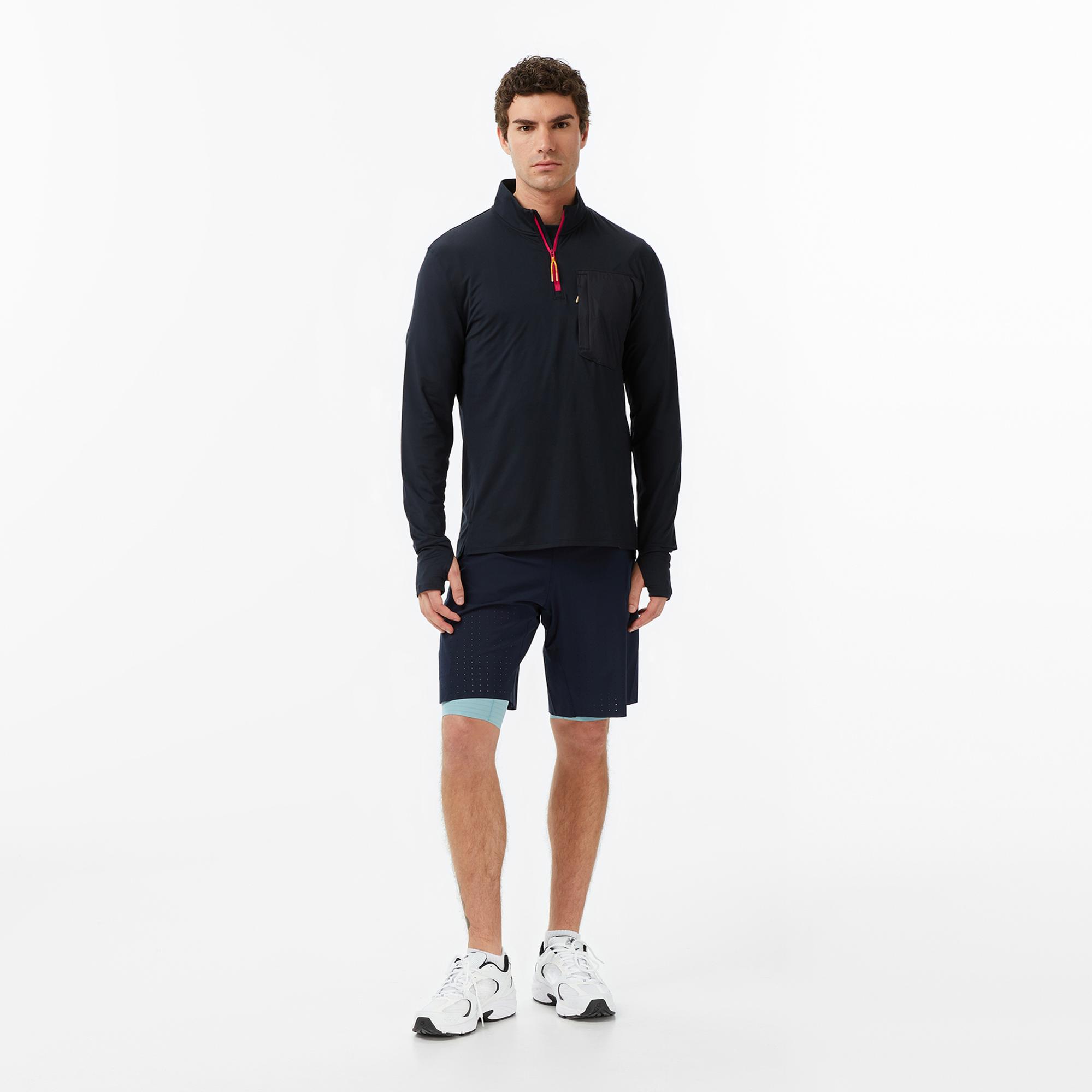 Under Armour Trail Run Quarter Zip Erkek Siyah Sweatshirt