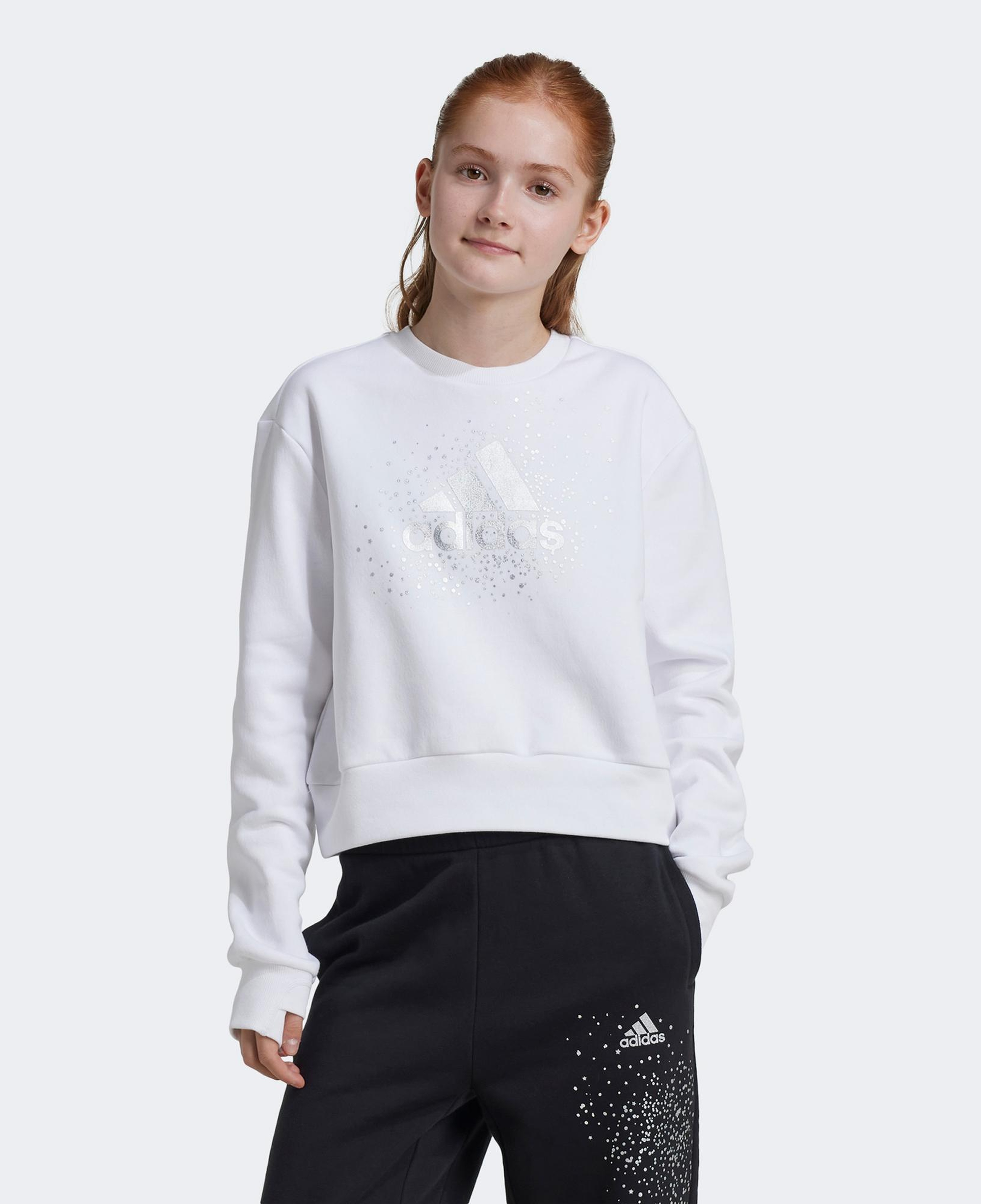 adidas Crew Çocuk Beyaz Günlük Sweatshirt