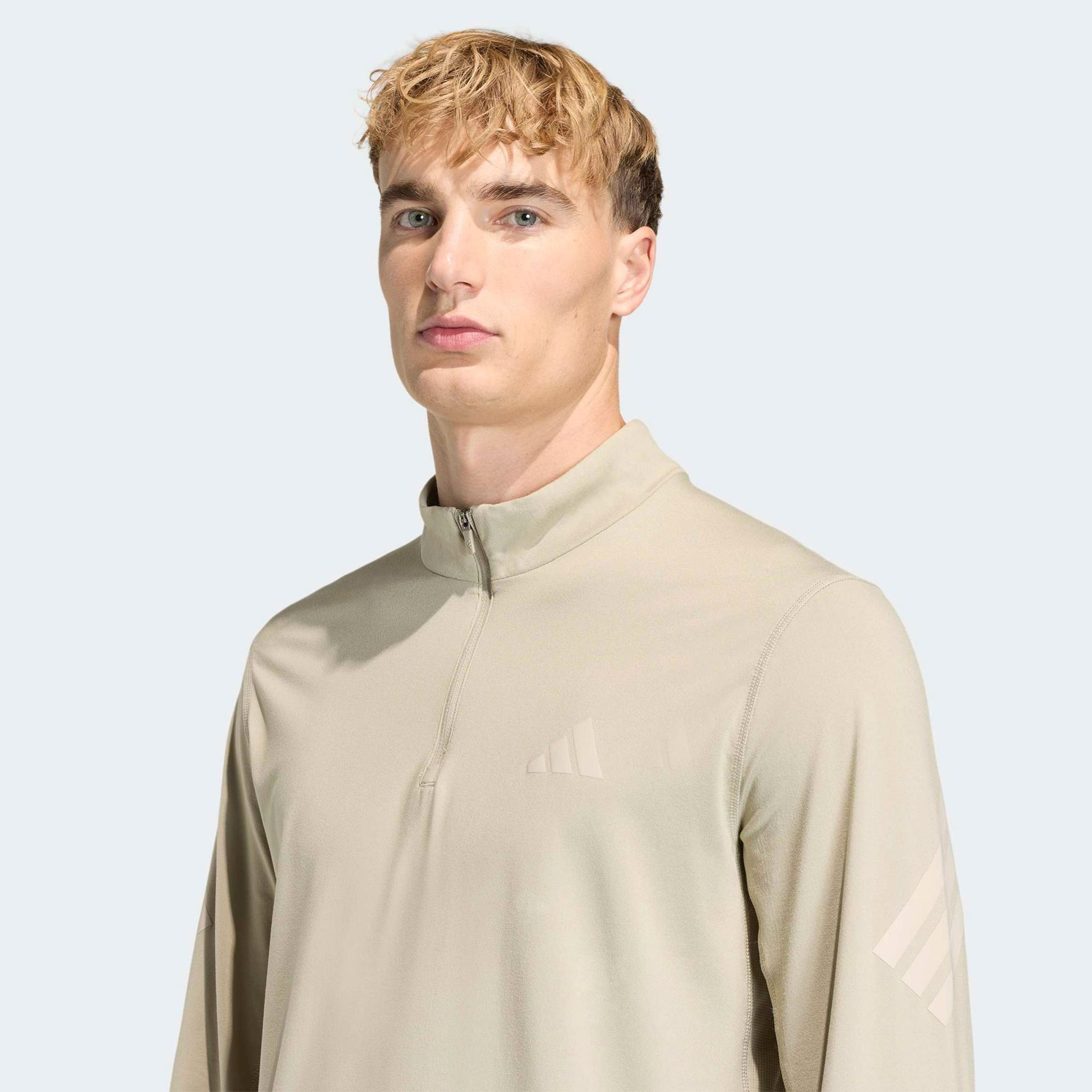 adidas Adi365 iconic 1/2 Erkek Kahverengi Koşu Sweatshirt