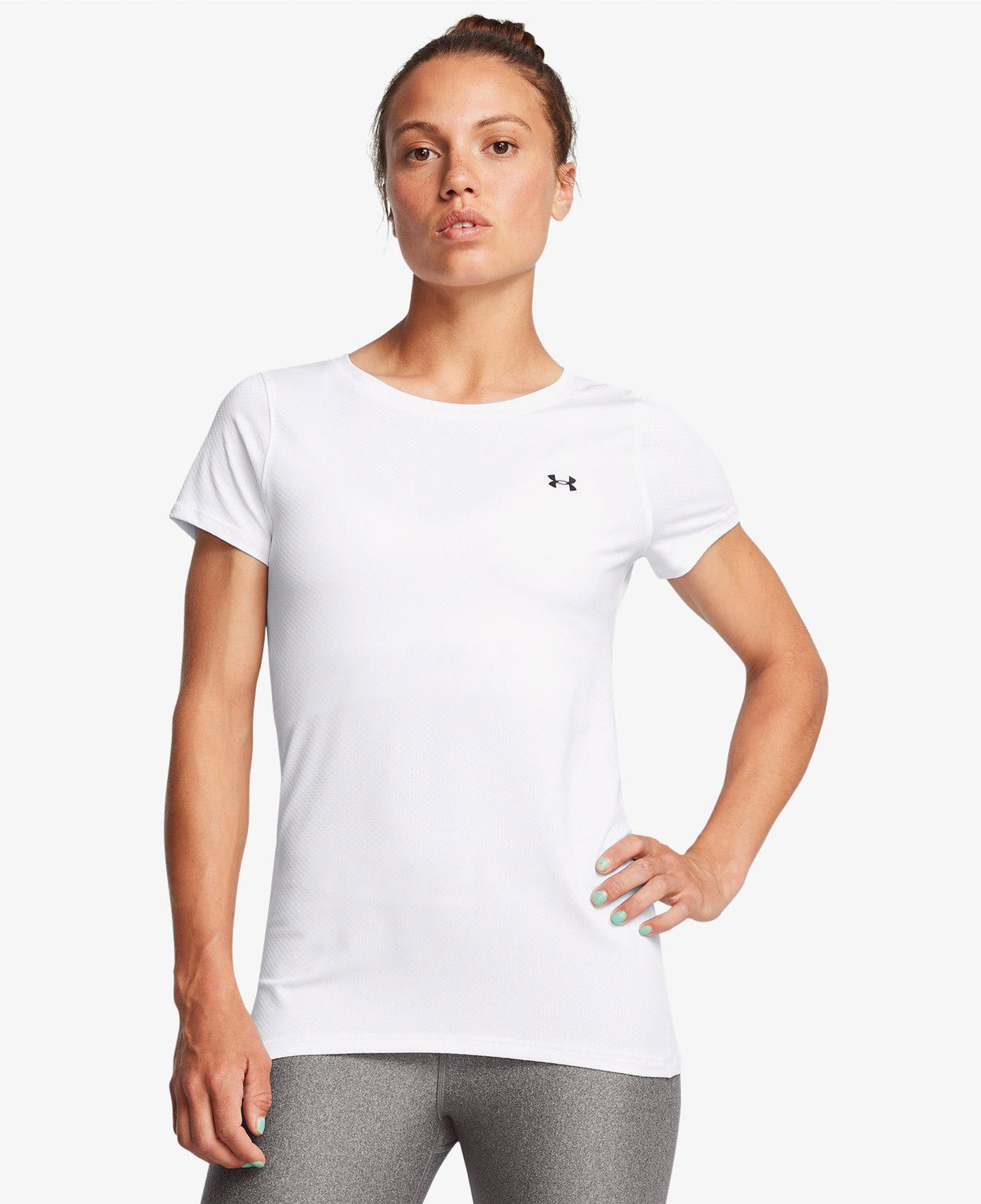 Under Armour Heat Gear Kadın Beyaz Antrenman T-Shirt